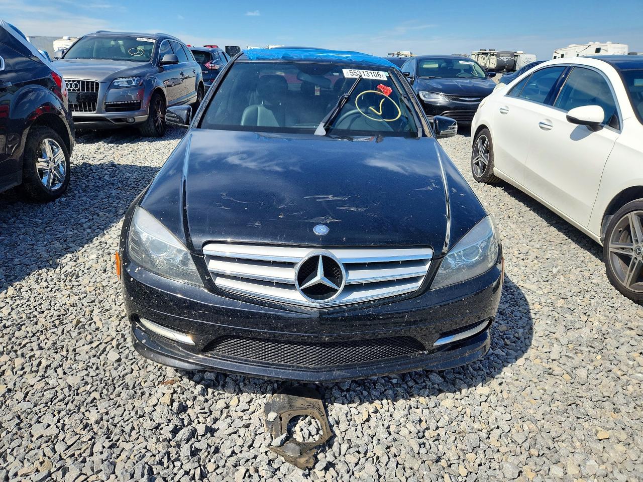 2011 Mercedes-benz C 300 Black vin: WDDGF5EBXBA522173