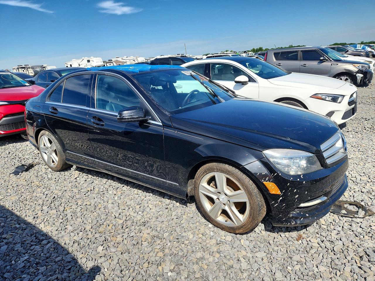 2011 Mercedes-benz C 300 Black vin: WDDGF5EBXBA522173