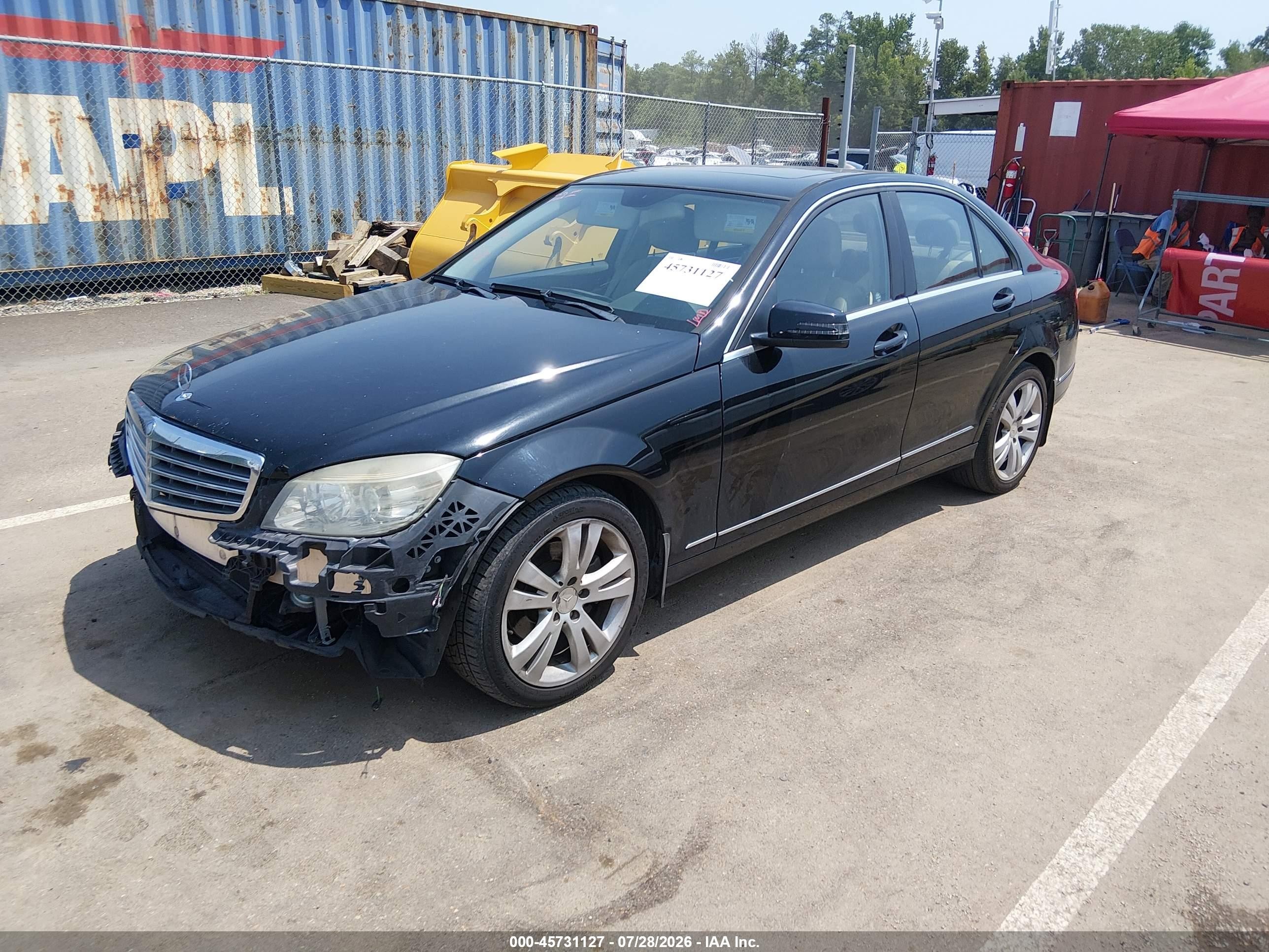 2011 Mercedes-benz C 300 Luxury/sport Black vin: WDDGF5EBXBR158774