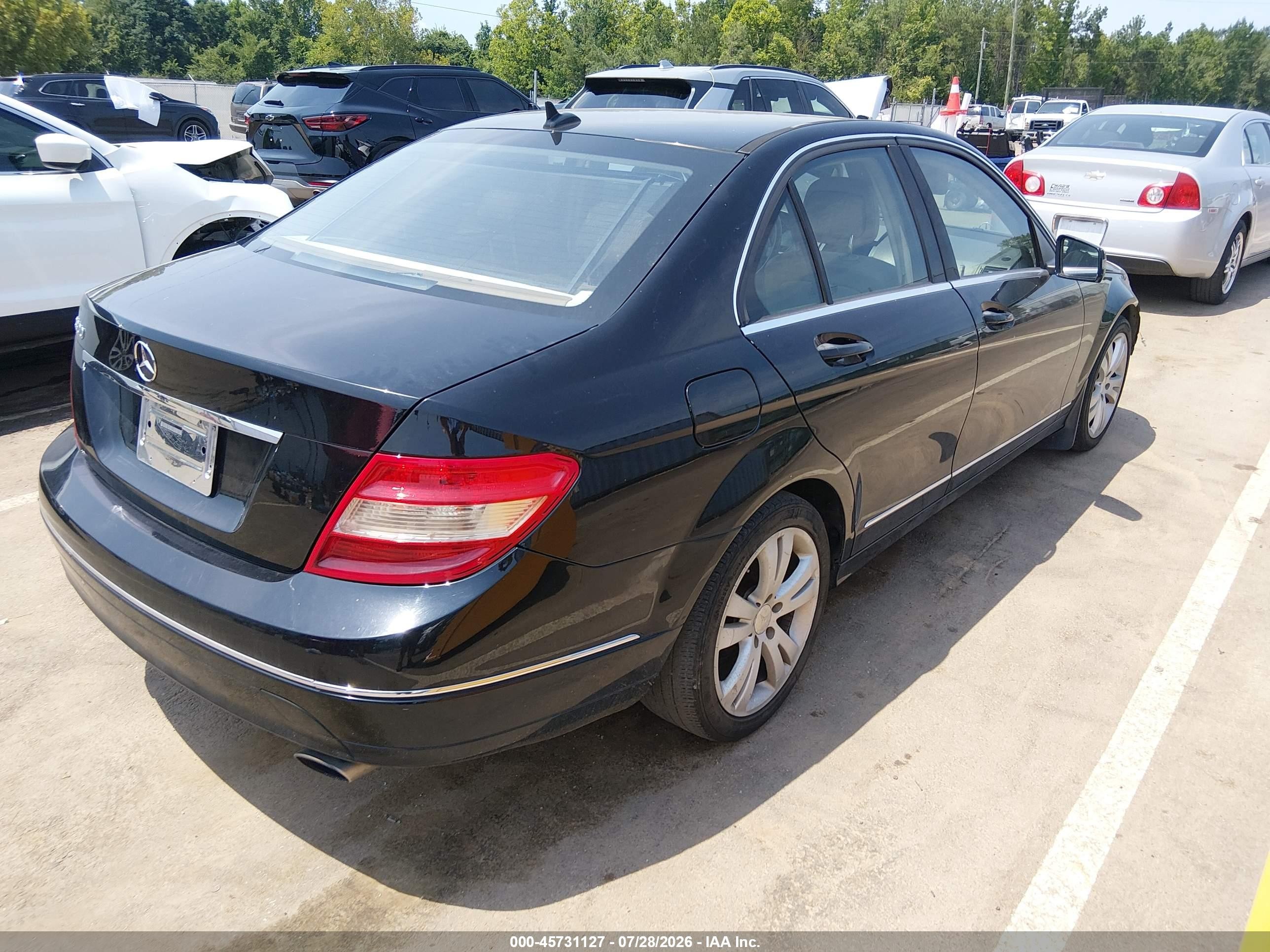 2011 Mercedes-benz C 300 Luxury/sport Black vin: WDDGF5EBXBR158774