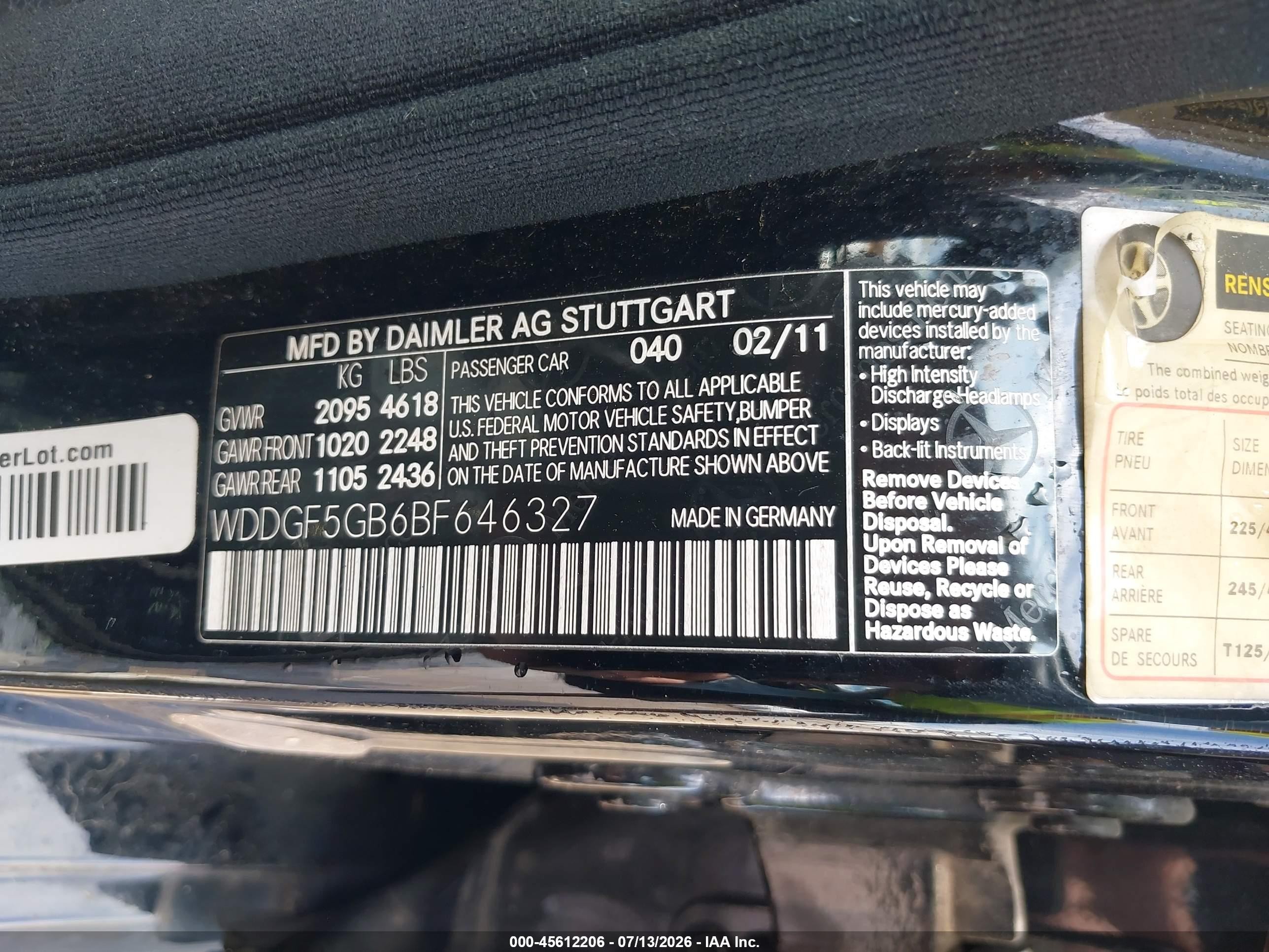 2011 Mercedes-benz C 350 Sport Черный vin: WDDGF5GB6BF646327