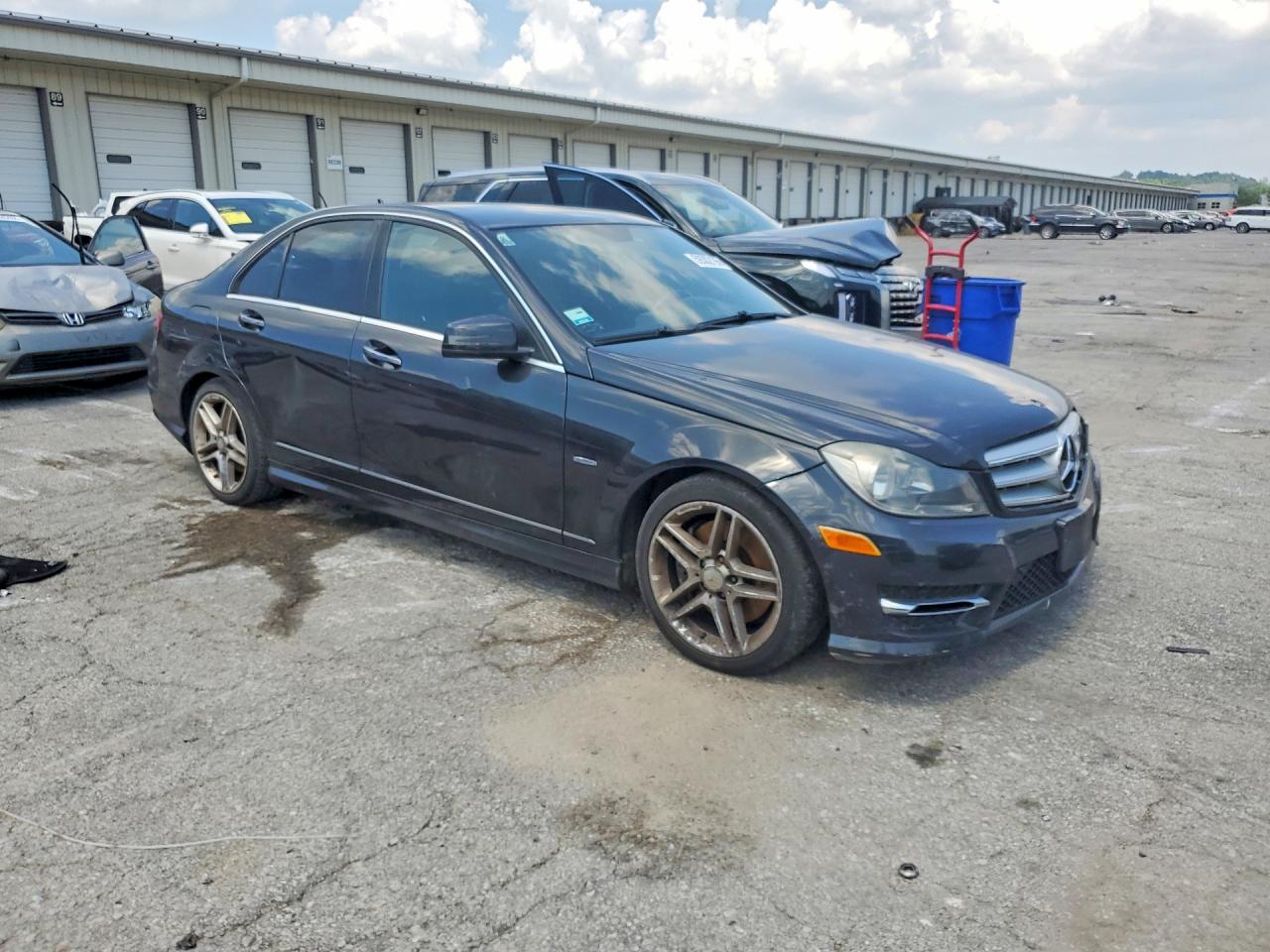 2012 Mercedes-benz C 350 Black vin: WDDGF5HB6CR218904