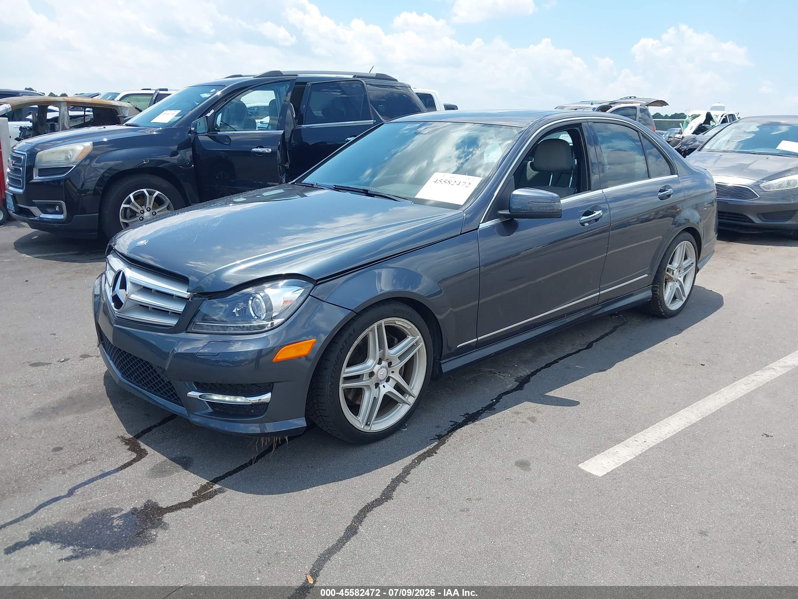 2013 Mercedes-benz C 350 Sport Black vin: WDDGF5HB9DR277866