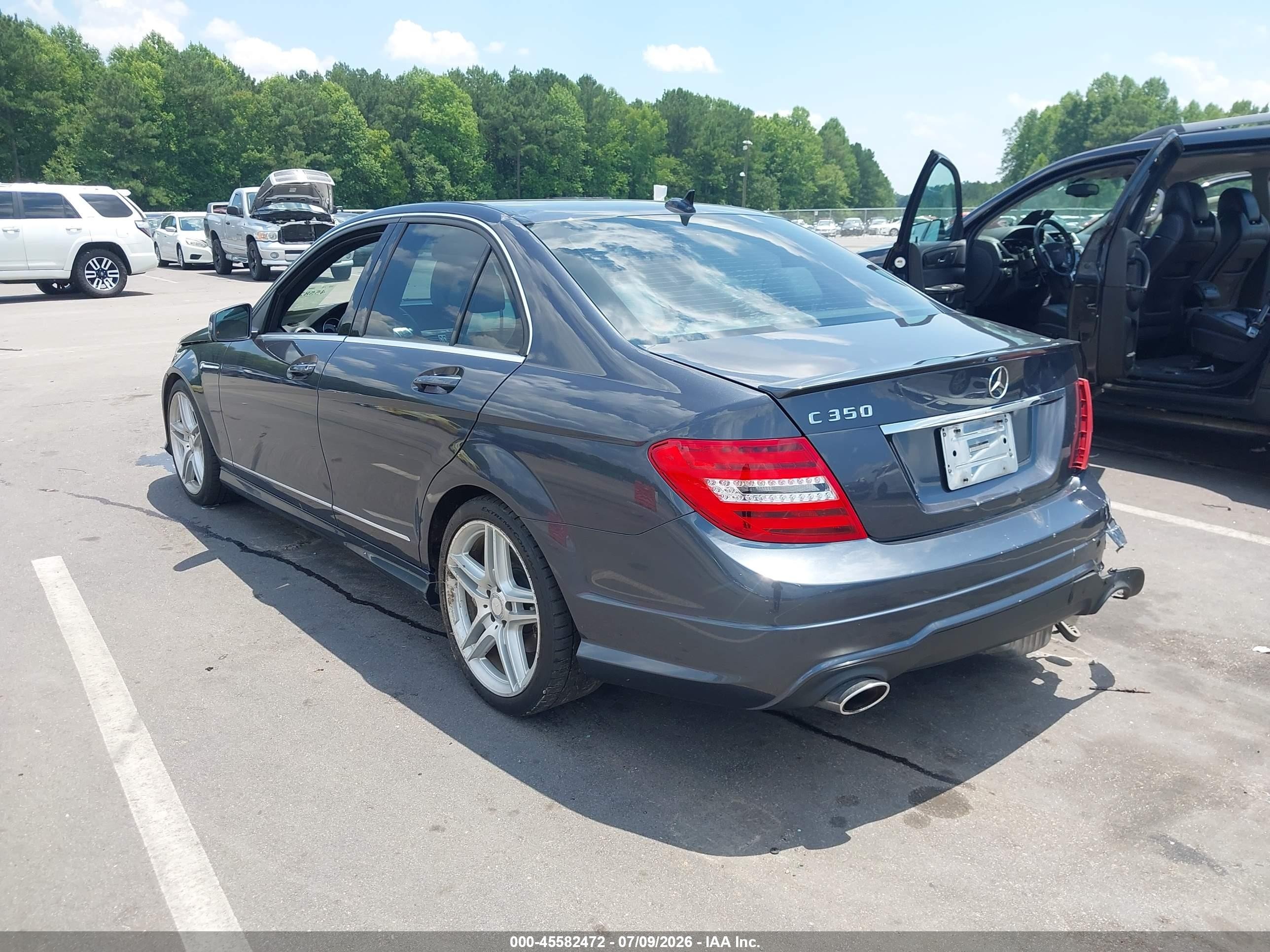 2013 Mercedes-benz C 350 Sport Black vin: WDDGF5HB9DR277866
