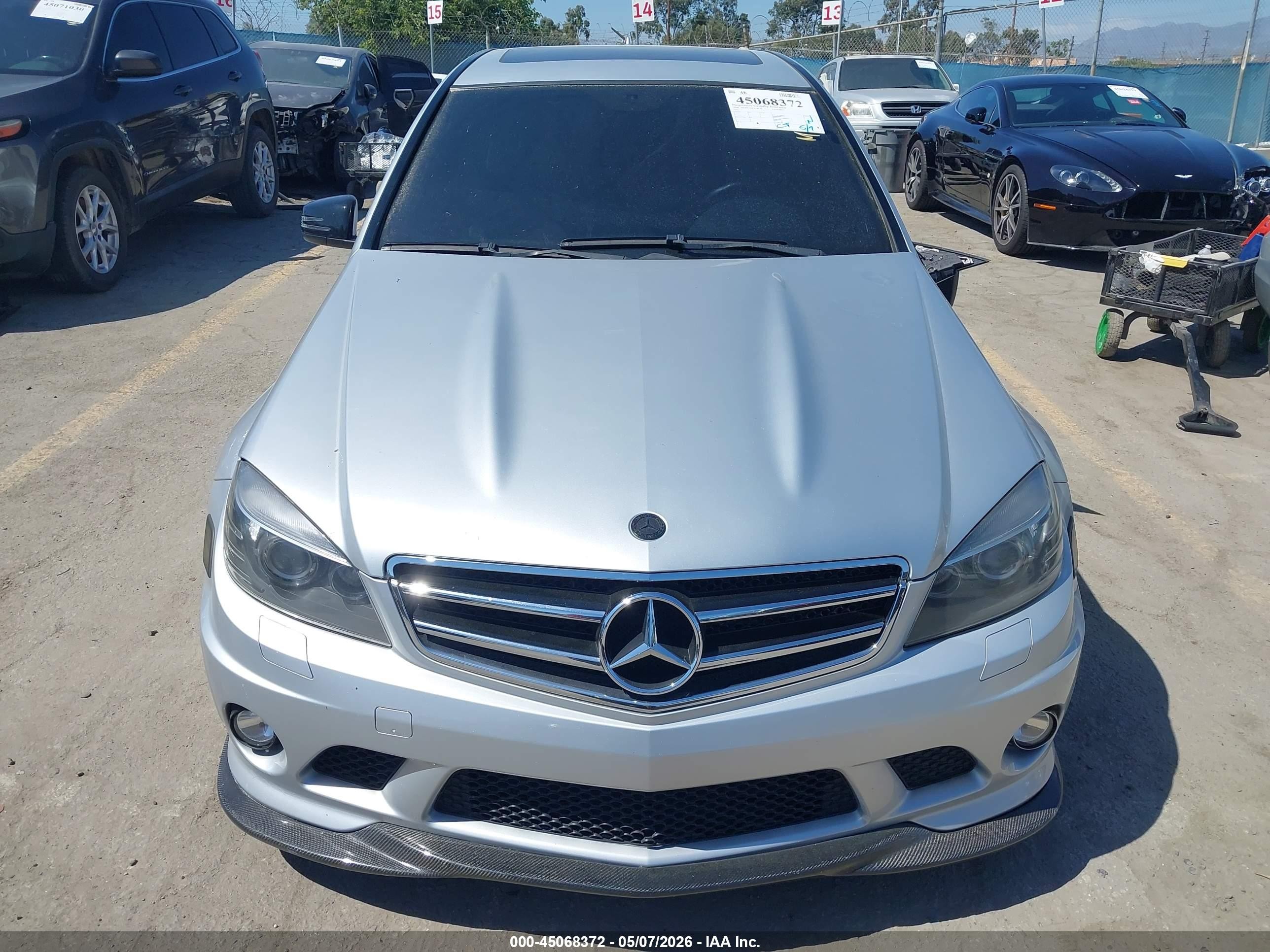 2009 Mercedes-benz C 63 Amg Silver vin: WDDGF77X09F304616