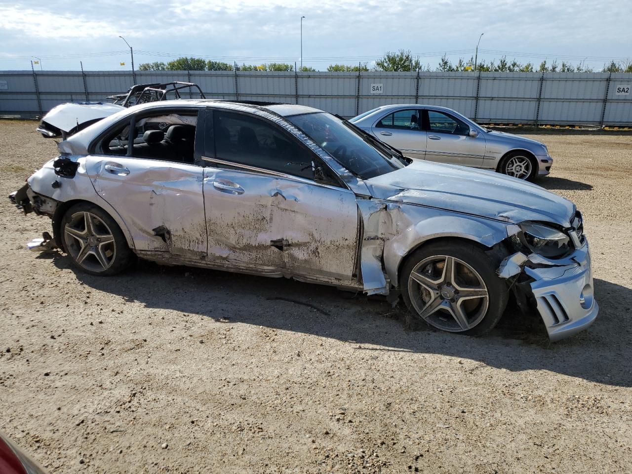 2009 Mercedes-benz C 63 Amg Серебряный vin: WDDGF77X39F224453