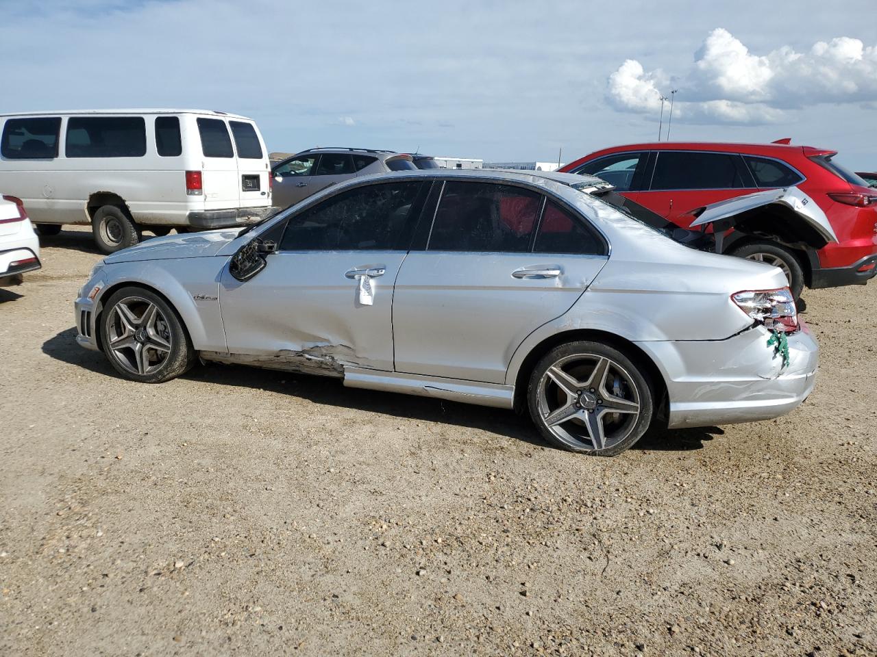 2009 Mercedes-benz C 63 Amg Серебряный vin: WDDGF77X39F224453