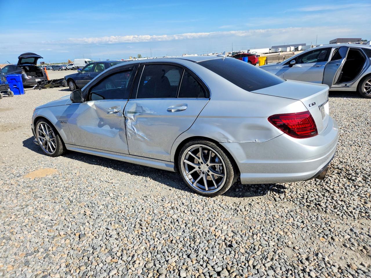 2009 Mercedes-benz C 63 Amg Silver vin: WDDGF77X39F235887