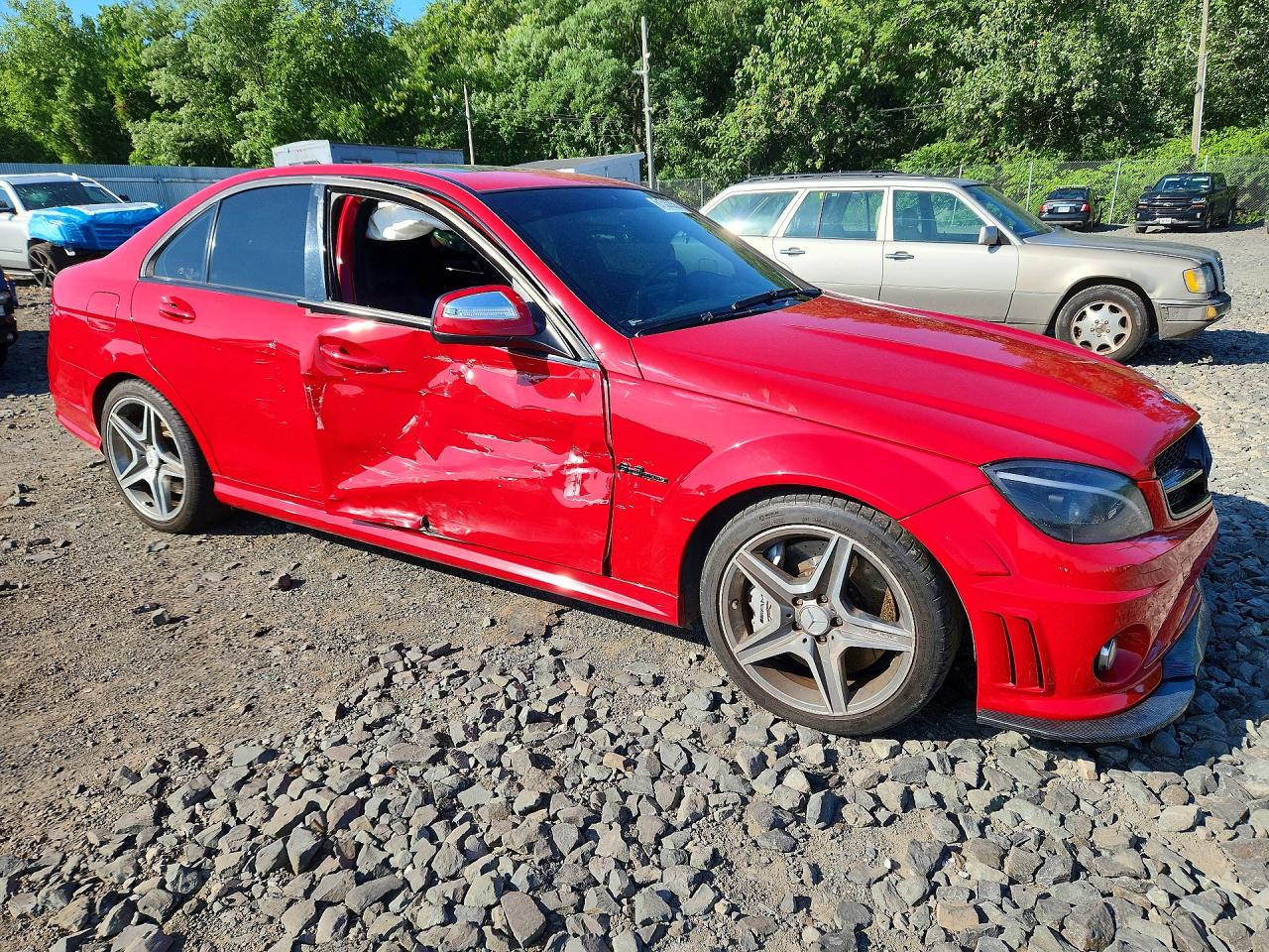 2009 Mercedes-benz C 63 Amg Red vin: WDDGF77X39F246811