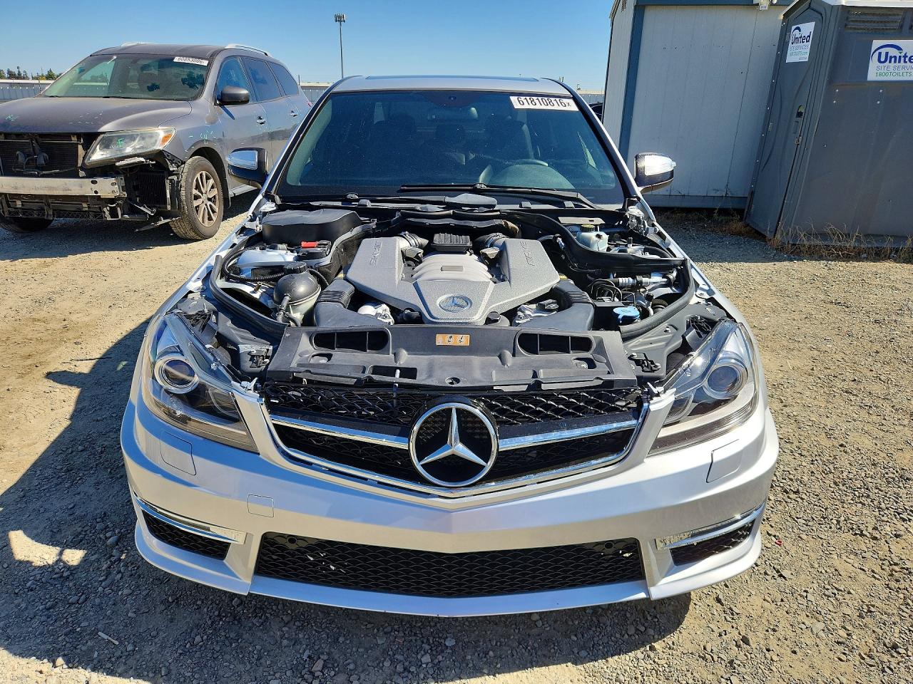2009 Mercedes-benz C 63 Amg Silver vin: WDDGF77X79F220423