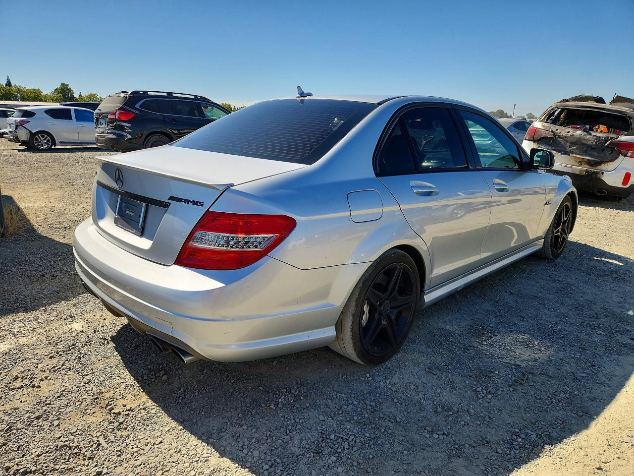 2009 Mercedes-benz C 63 Amg Silver vin: WDDGF77X79F220423