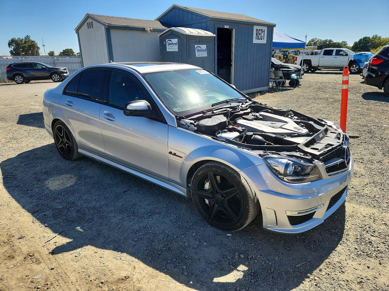 2009 Mercedes-benz C 63 Amg Silver vin: WDDGF77X79F220423