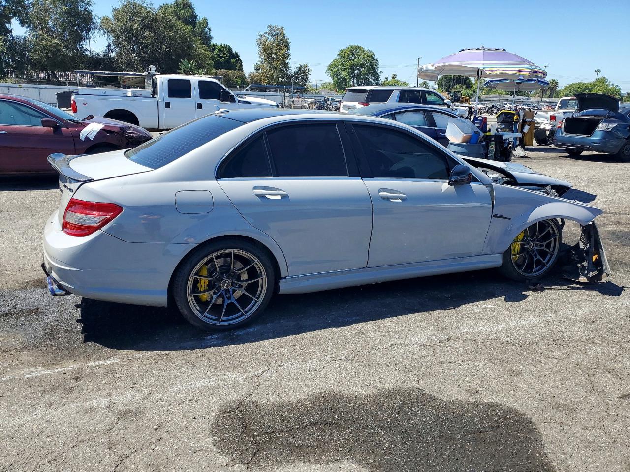 2009 Mercedes-benz C 63 Amg Gray vin: WDDGF77X89F240082