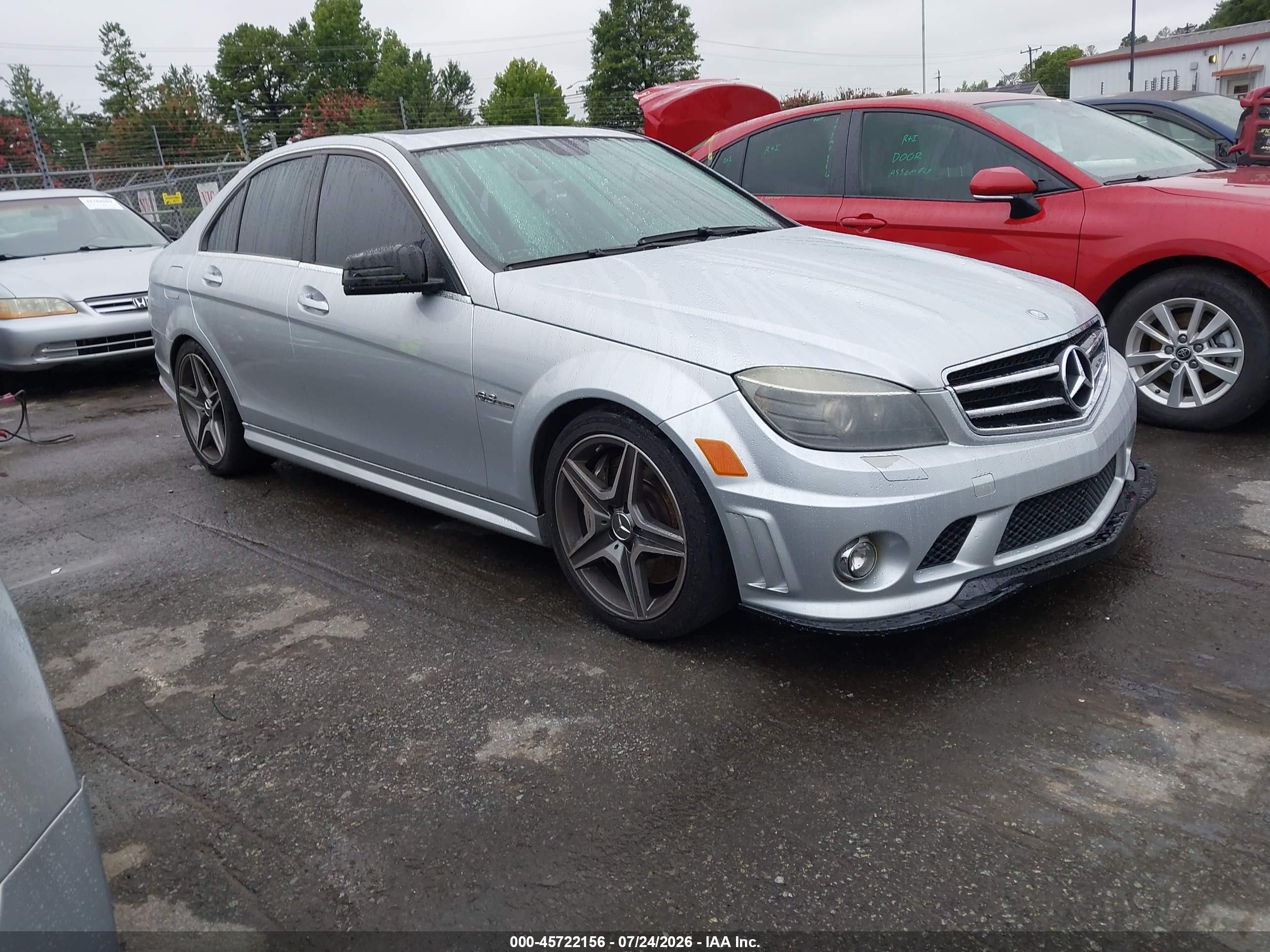 2010 Mercedes-benz C 63 Amg   Silver vin: WDDGF7HB0AF444138