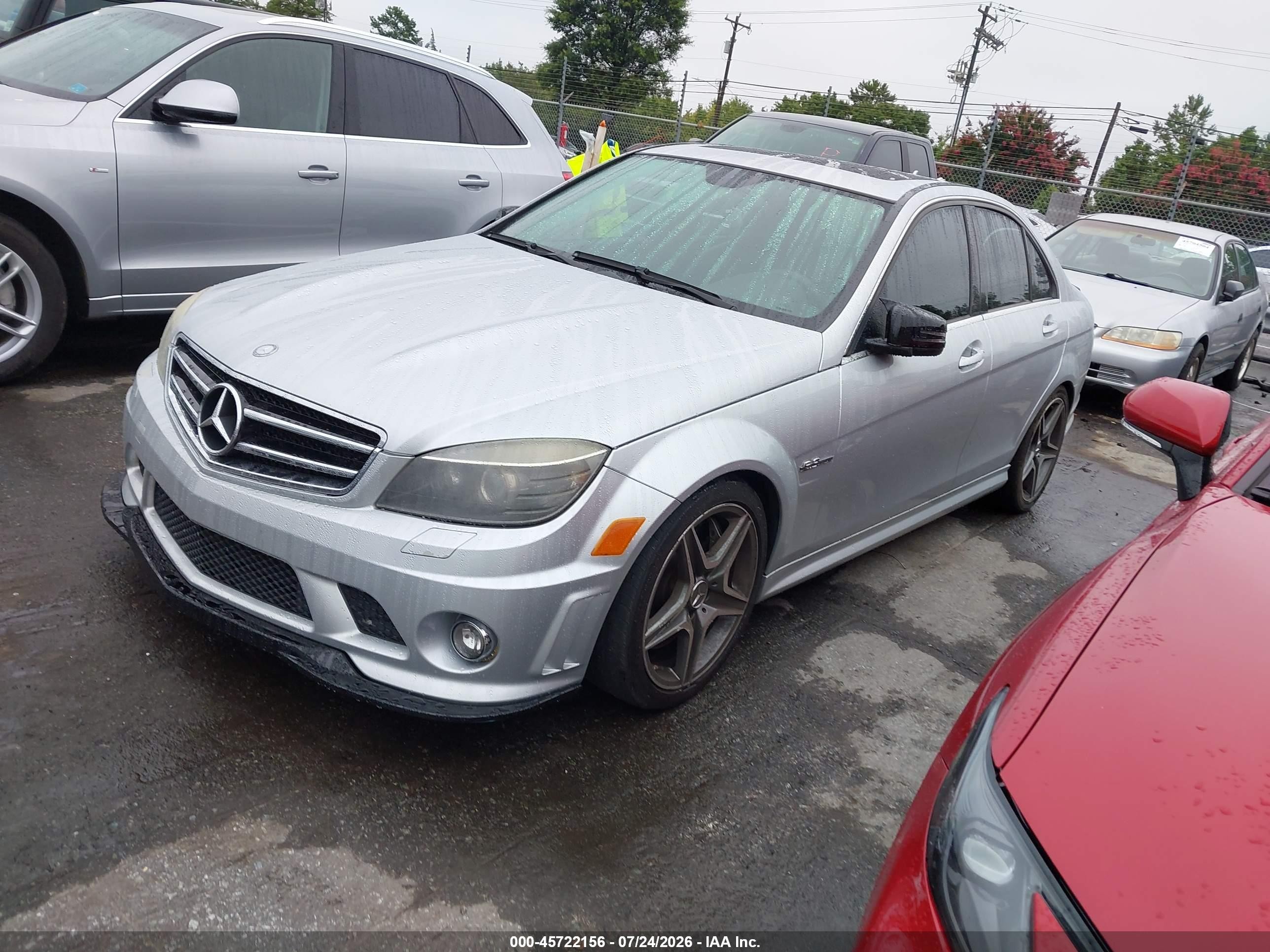 2010 Mercedes-benz C 63 Amg   Silver vin: WDDGF7HB0AF444138