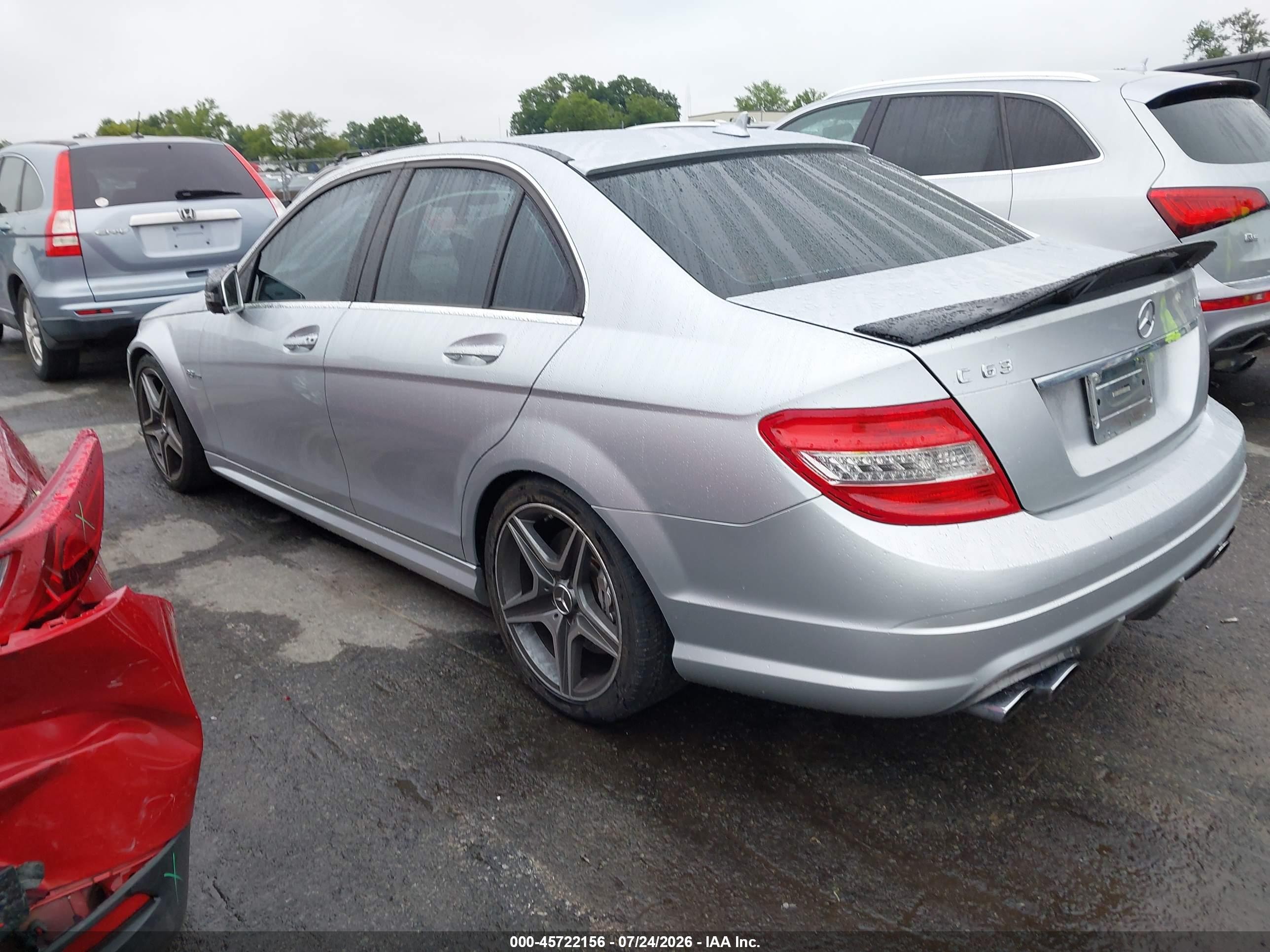 2010 Mercedes-benz C 63 Amg   Silver vin: WDDGF7HB0AF444138