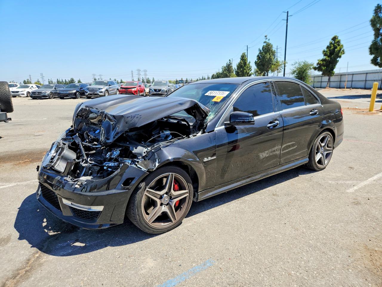 2011 Mercedes-benz C 63 Amg Black vin: WDDGF7HB1BF662462