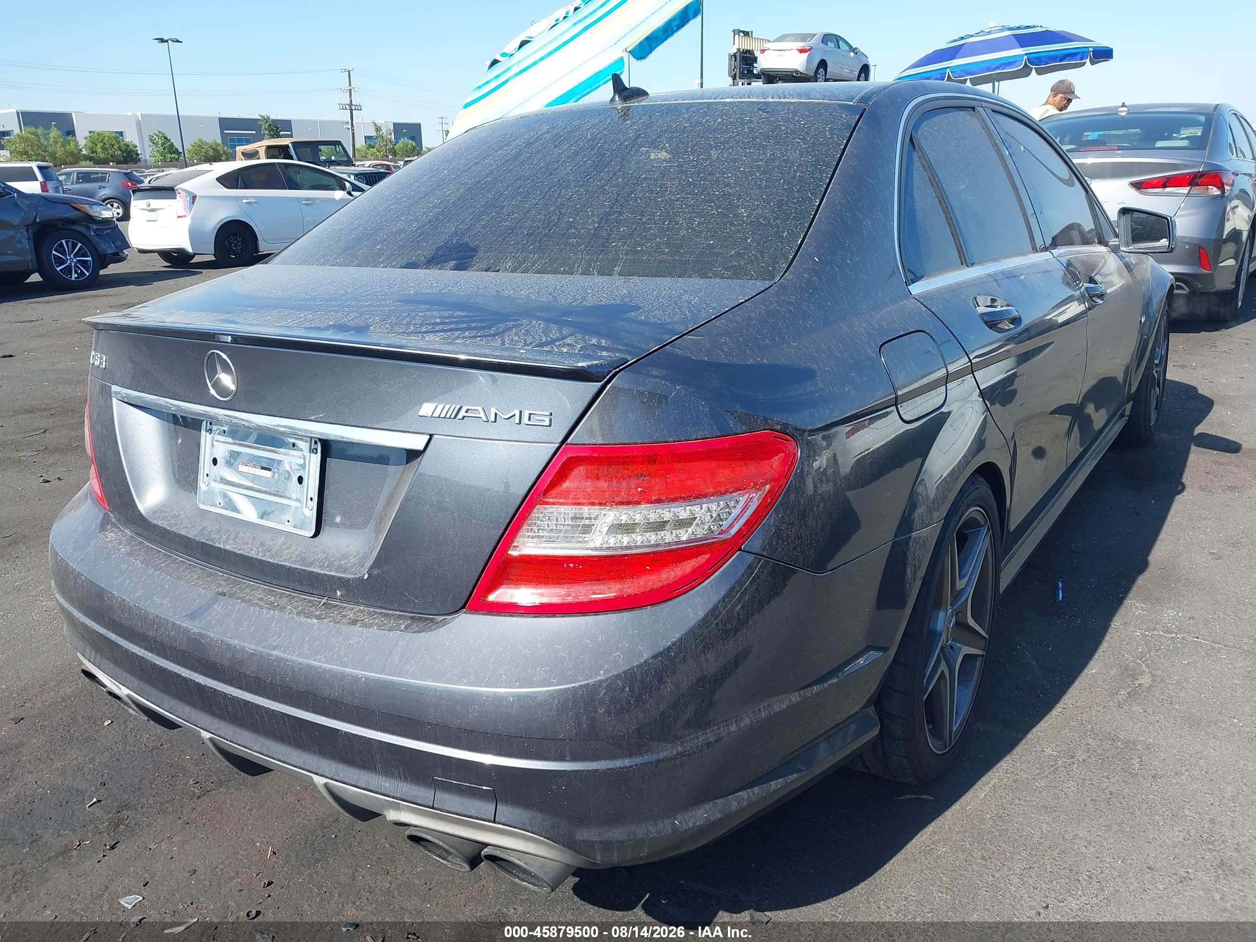 2011 Mercedes-benz C 63 Amg   Gray vin: WDDGF7HB3BF629804