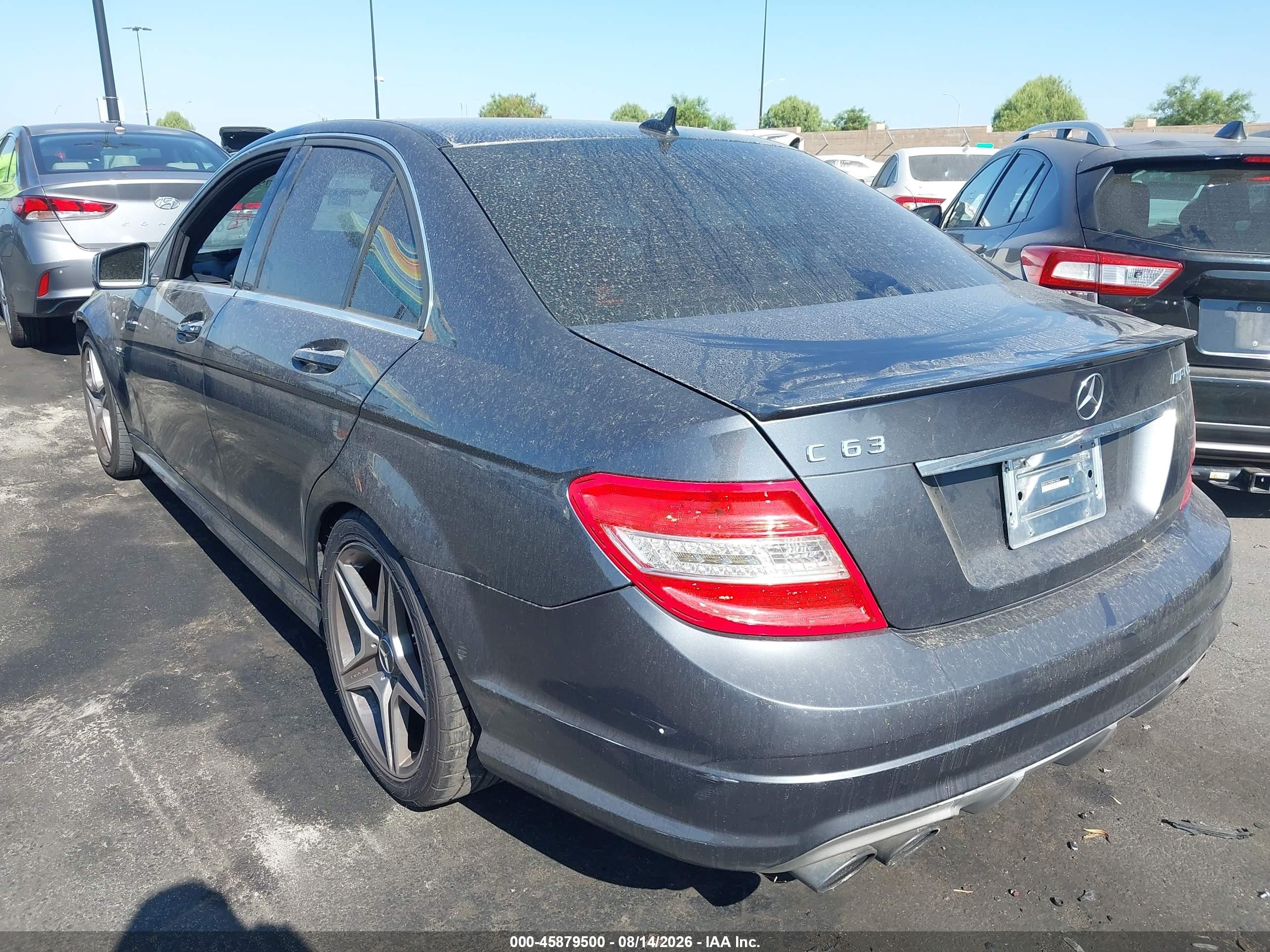2011 Mercedes-benz C 63 Amg   Gray vin: WDDGF7HB3BF629804