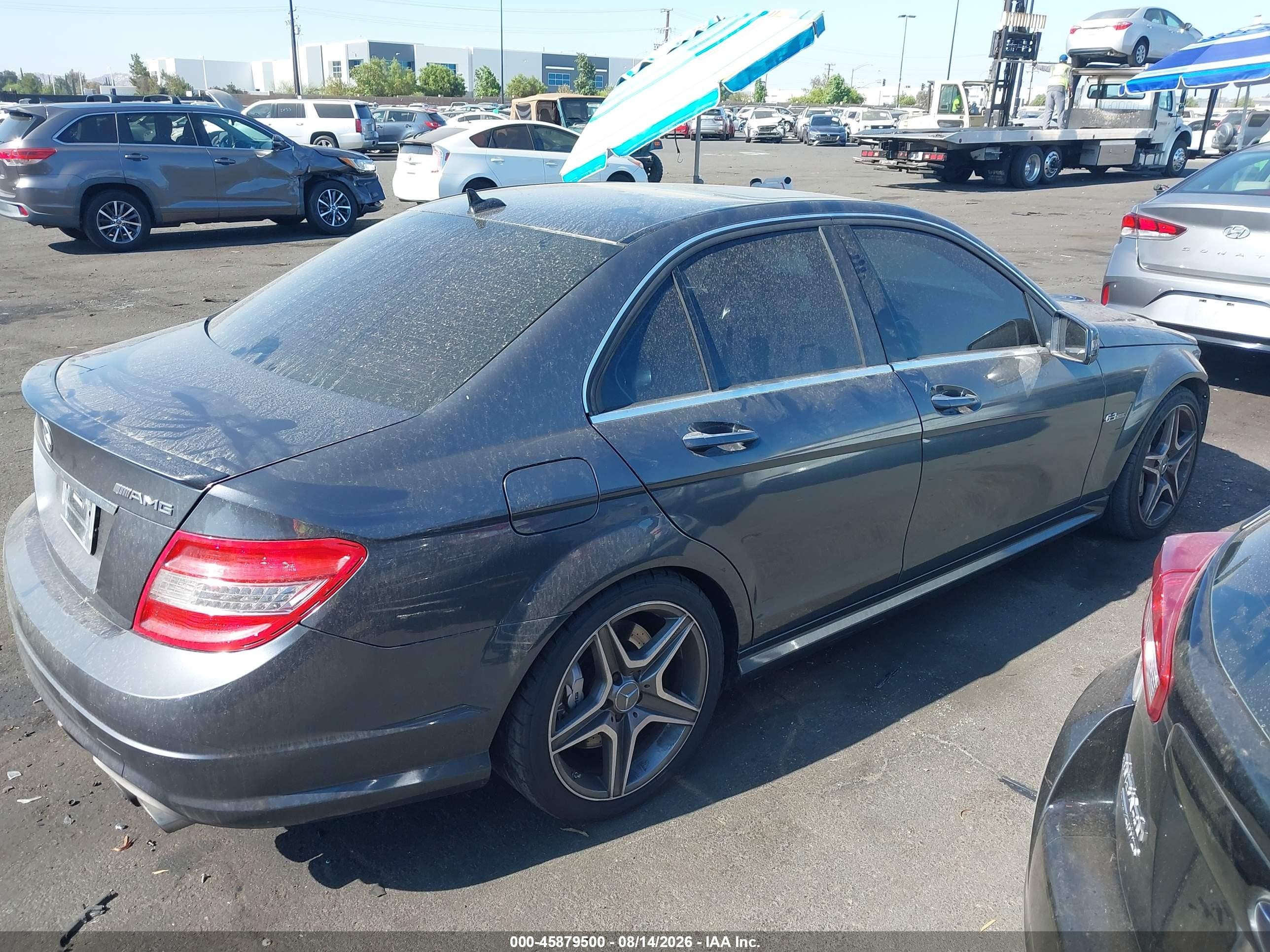 2011 Mercedes-benz C 63 Amg   Gray vin: WDDGF7HB3BF629804