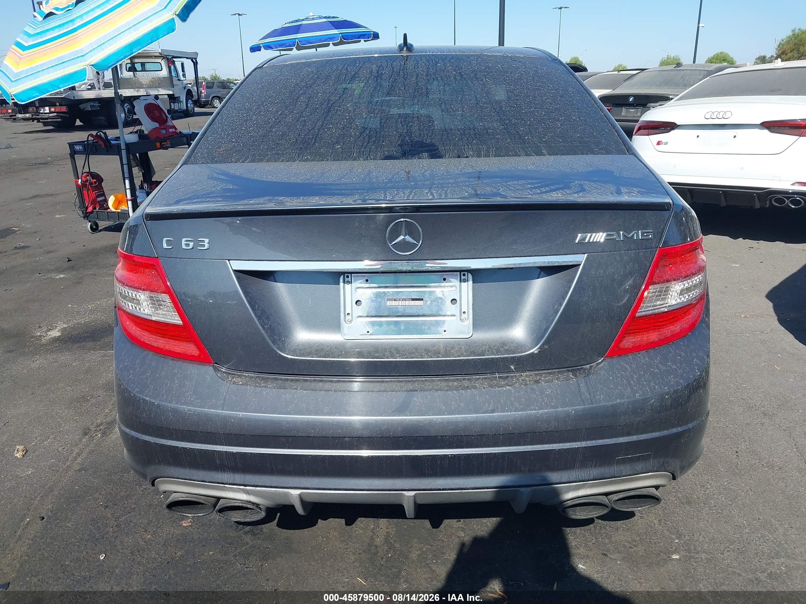 2011 Mercedes-benz C 63 Amg   Gray vin: WDDGF7HB3BF629804