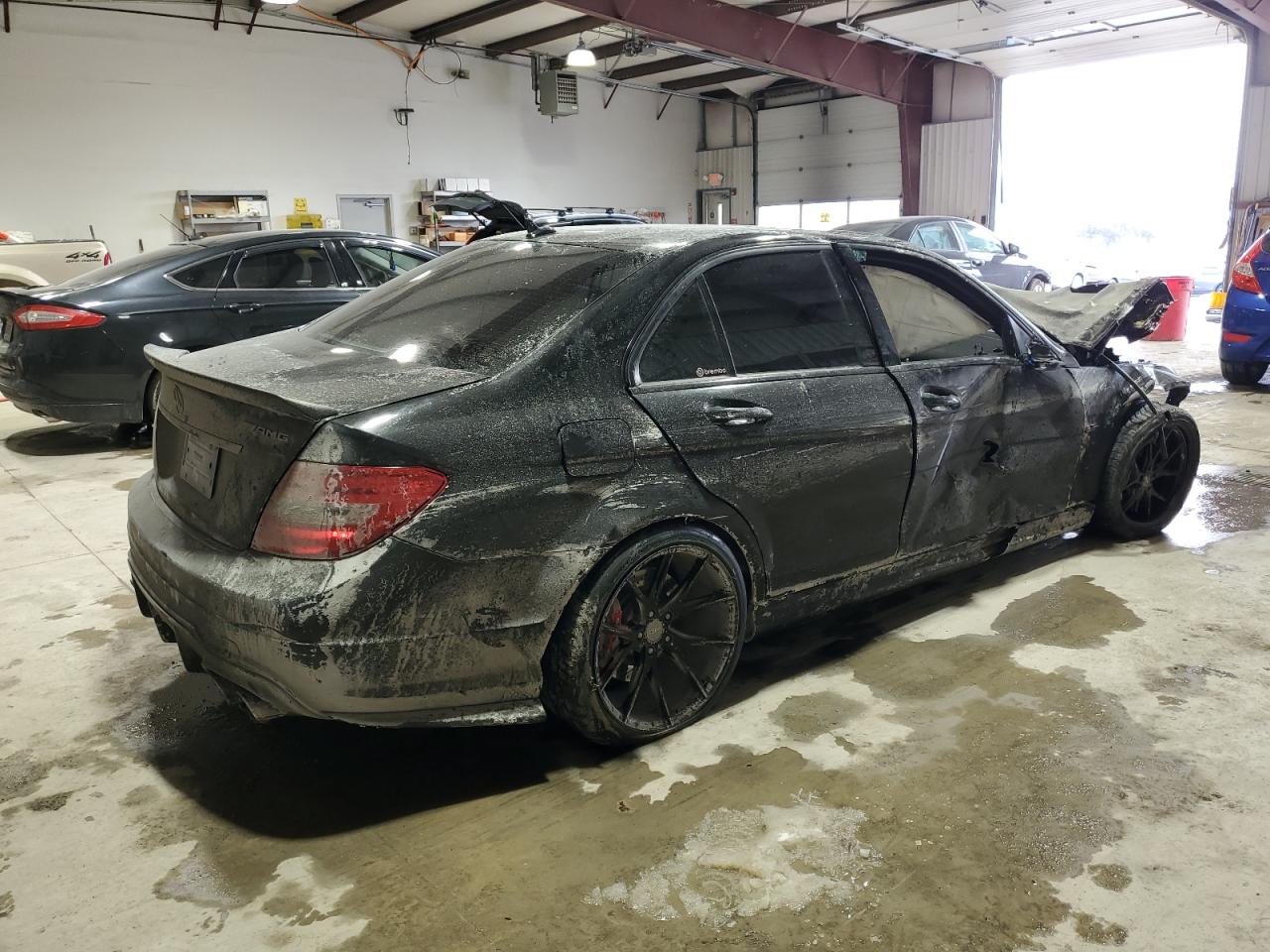 2012 Mercedes-benz C 63 Amg Black vin: WDDGF7HB6CA729331