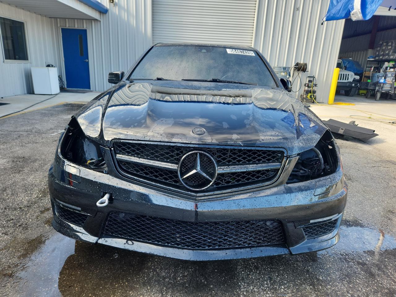 2014 Mercedes-benz C 63 Amg Black vin: WDDGF7HB7EA961679 Damage: Left Head Lamp, Broken, Replacement Required