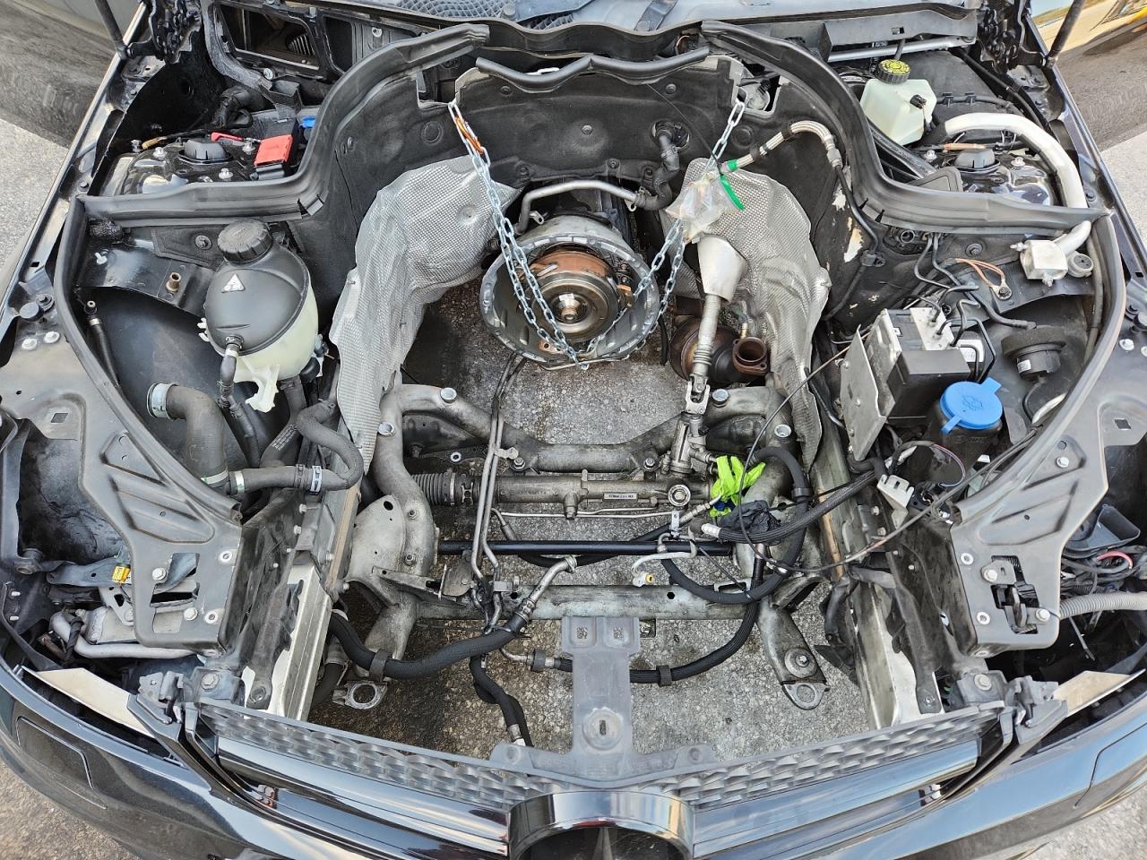 2014 Mercedes-benz C 63 Amg Black vin: WDDGF7HB7EA961679 Damage: Engine, Missing, Replacement Required
