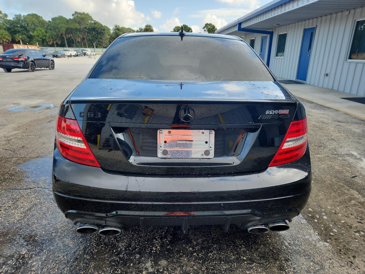 2014 Mercedes-benz C 63 Amg Black vin: WDDGF7HB7EA961679 Damage: Rear Bumper, Heavy Scratch, 1 To 2 Inches