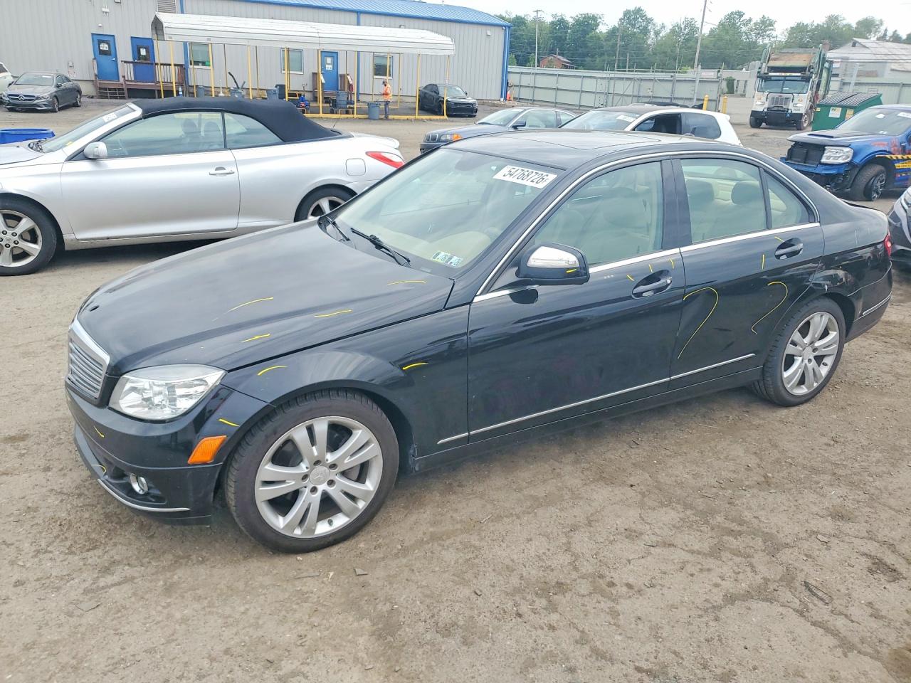 2008 Mercedes-benz C 300 4matic Black vin: WDDGF81X08F121102