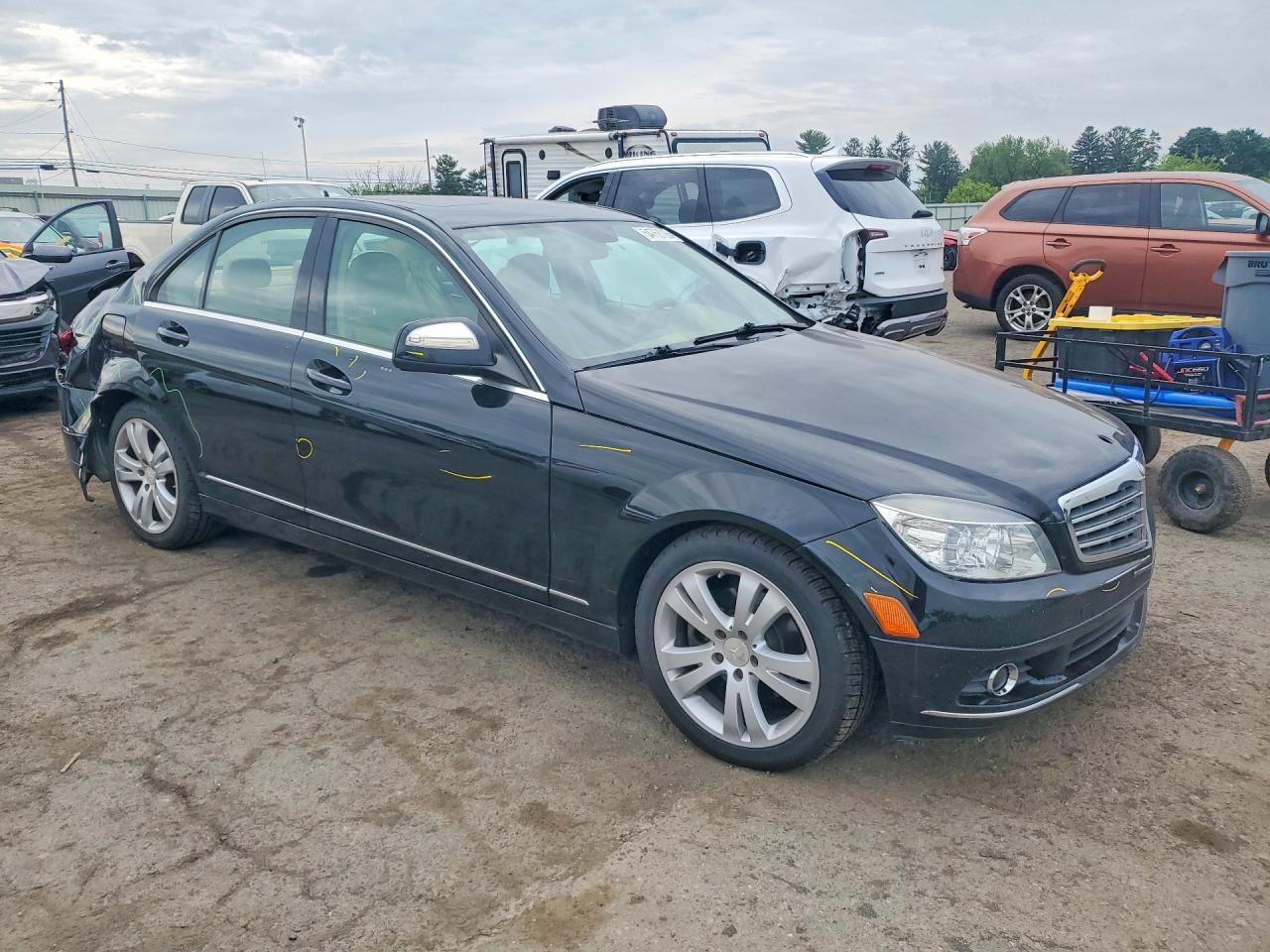 2008 Mercedes-benz C 300 4matic Black vin: WDDGF81X08F121102