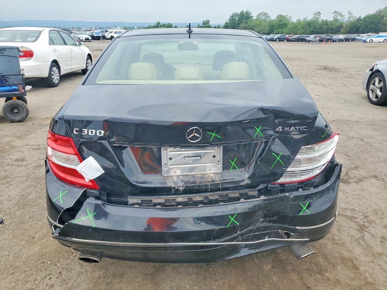 2008 Mercedes-benz C 300 4matic Black vin: WDDGF81X08F121102