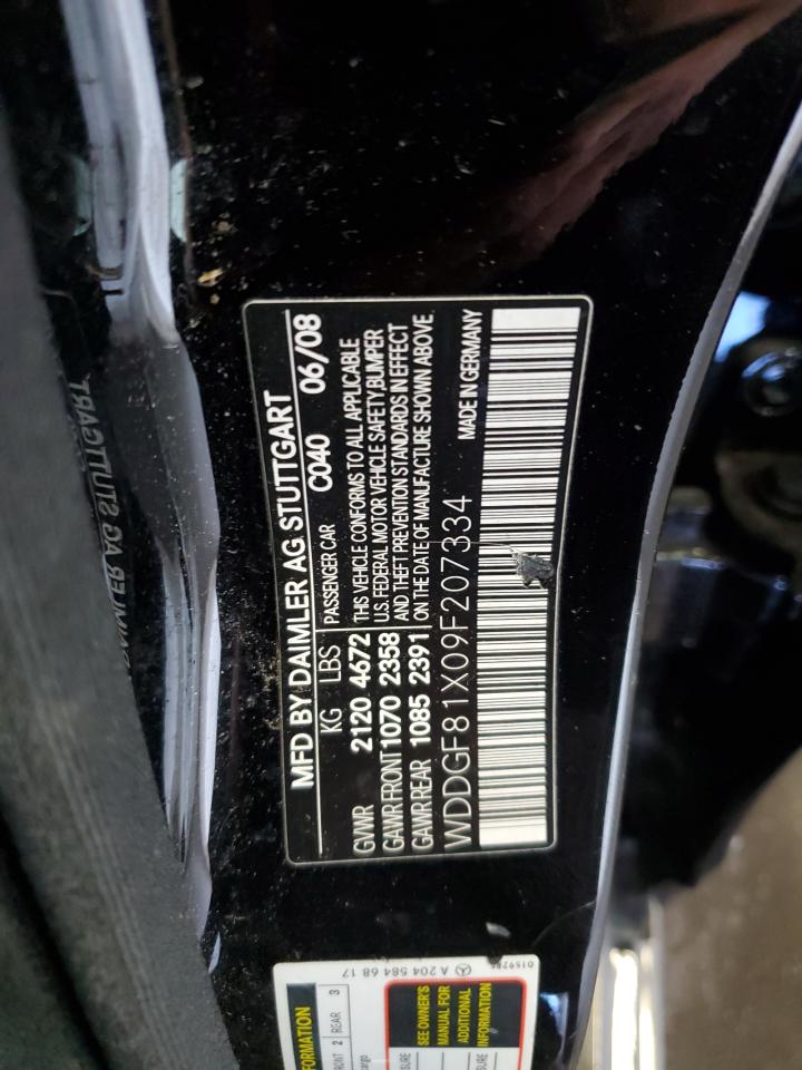 2009 Mercedes-benz C 300 4matic Черный vin: WDDGF81X09F207334