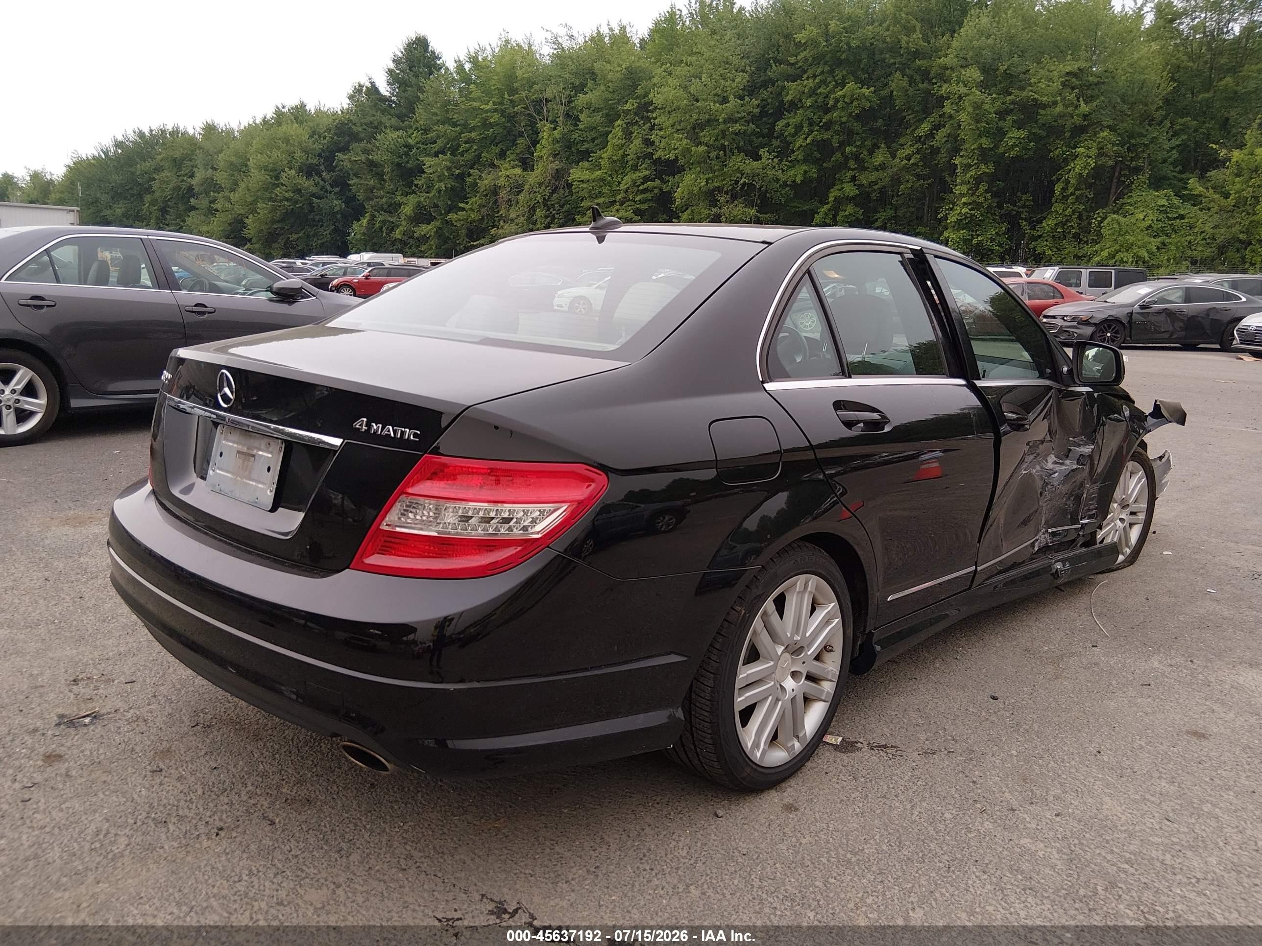 2008 Mercedes-benz C 300 Sport 4matic Black vin: WDDGF81X18F096386