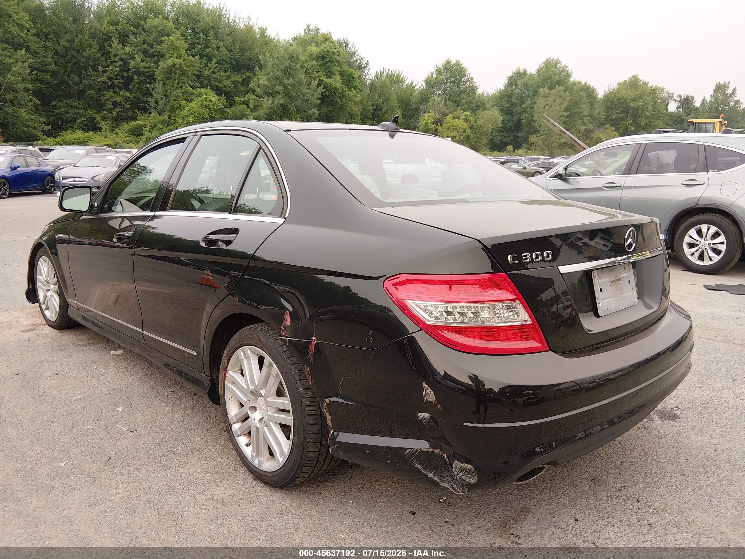 2008 Mercedes-benz C 300 Sport 4matic Black vin: WDDGF81X18F096386