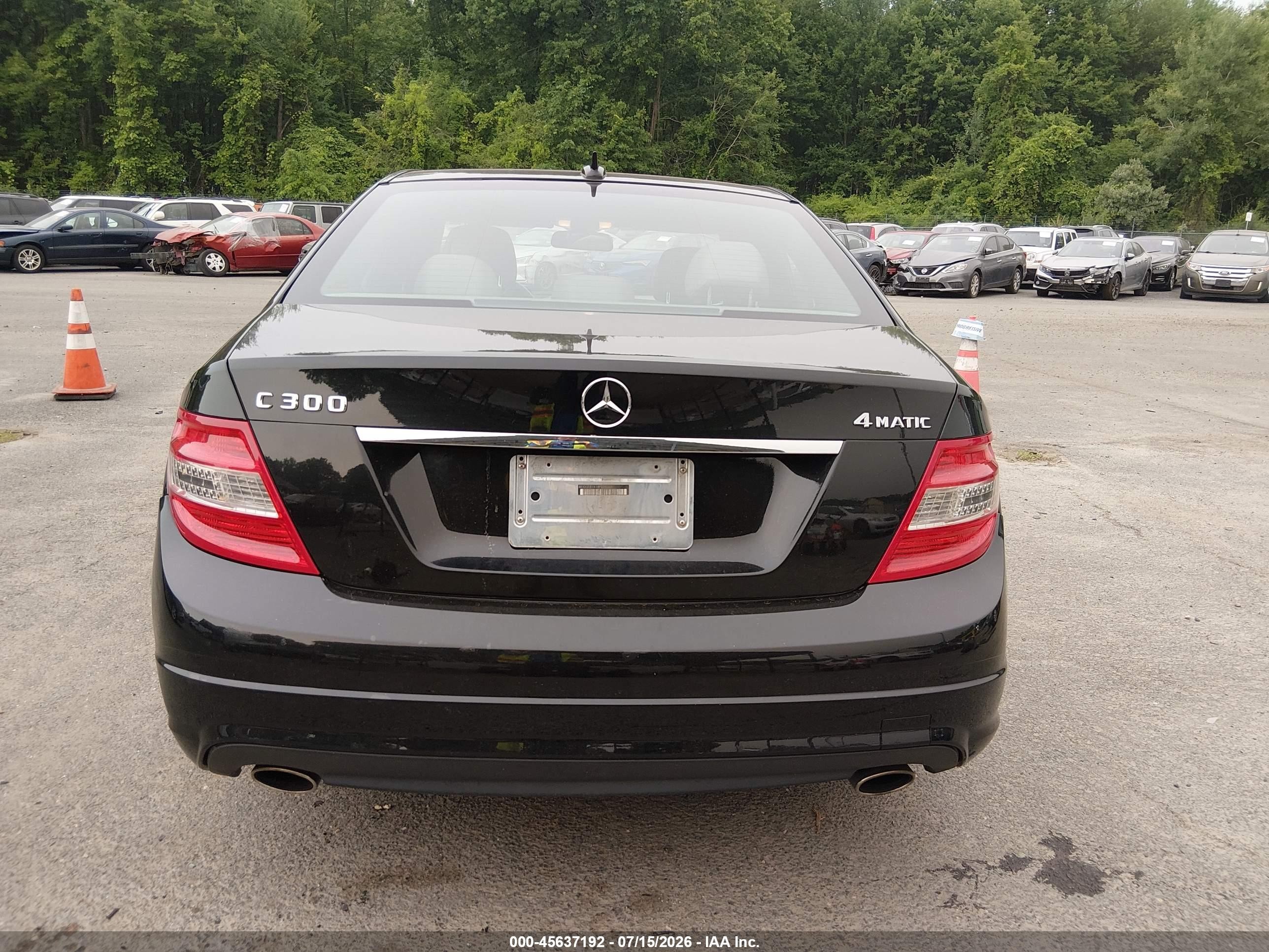 2008 Mercedes-benz C 300 Sport 4matic Black vin: WDDGF81X18F096386