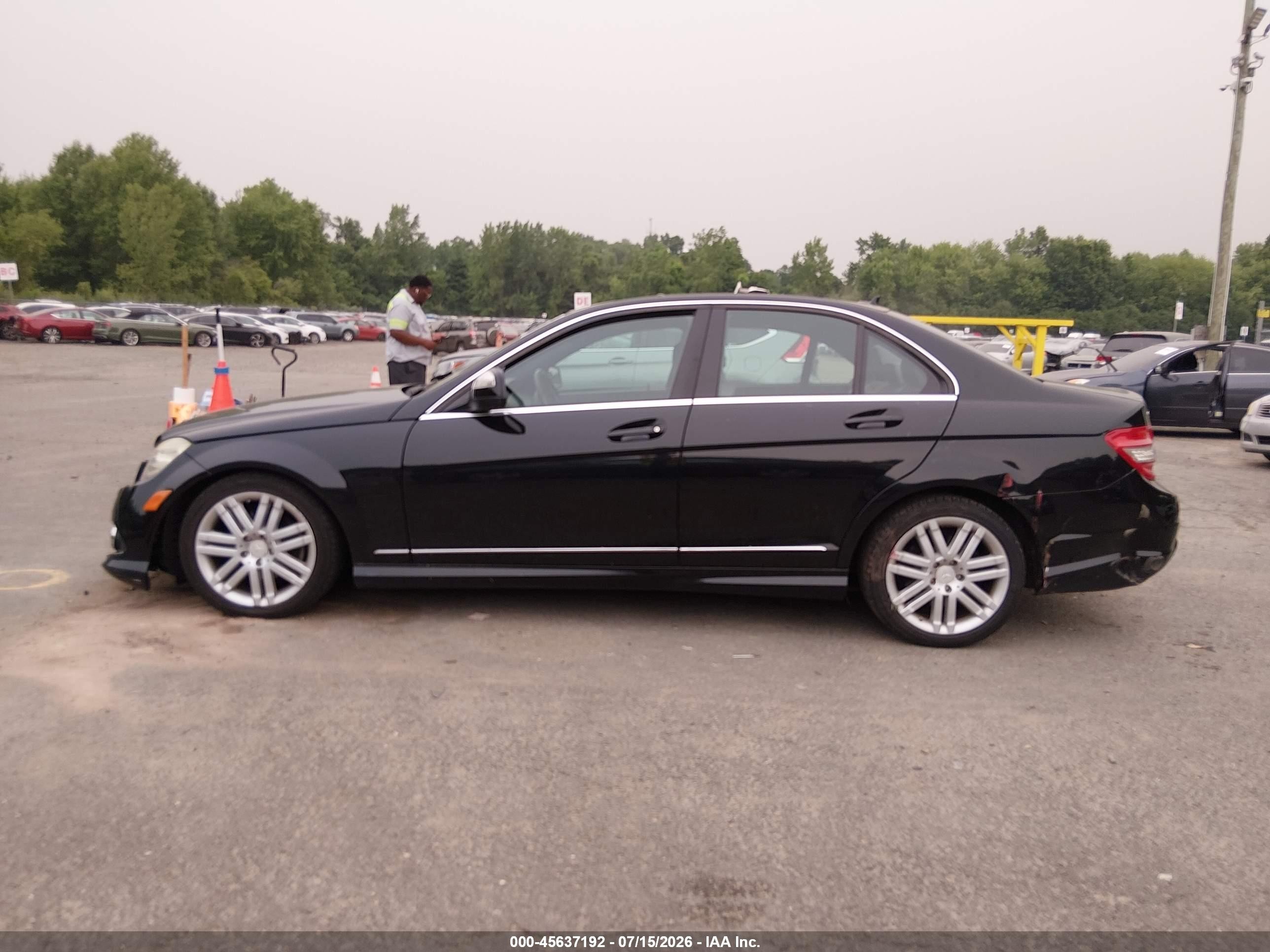 2008 Mercedes-benz C 300 Sport 4matic Black vin: WDDGF81X18F096386