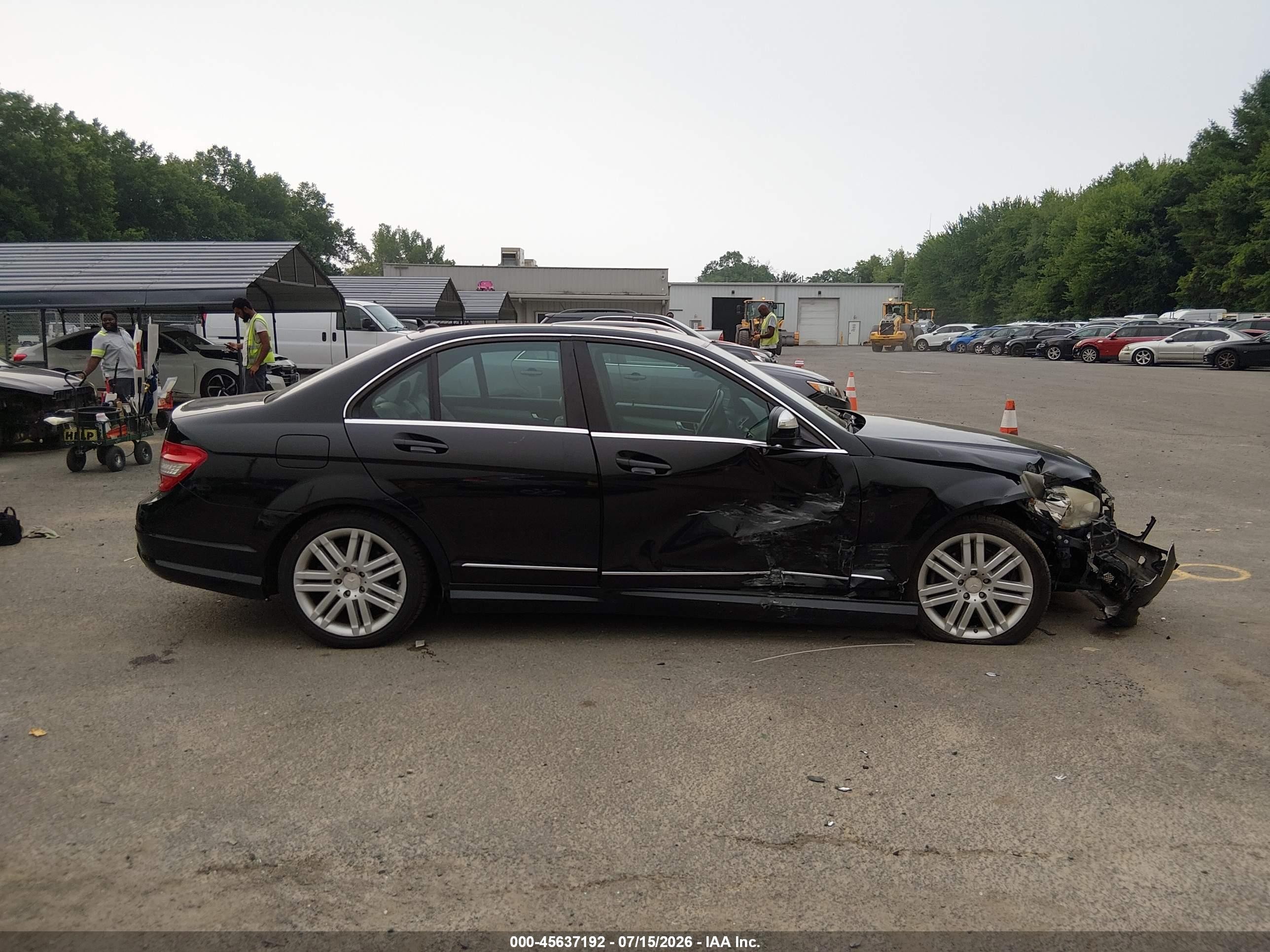 2008 Mercedes-benz C 300 Sport 4matic Black vin: WDDGF81X18F096386