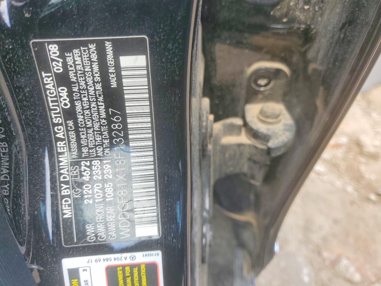 2008 Mercedes-benz C 300 4matic Черный vin: WDDGF81X18F132867
