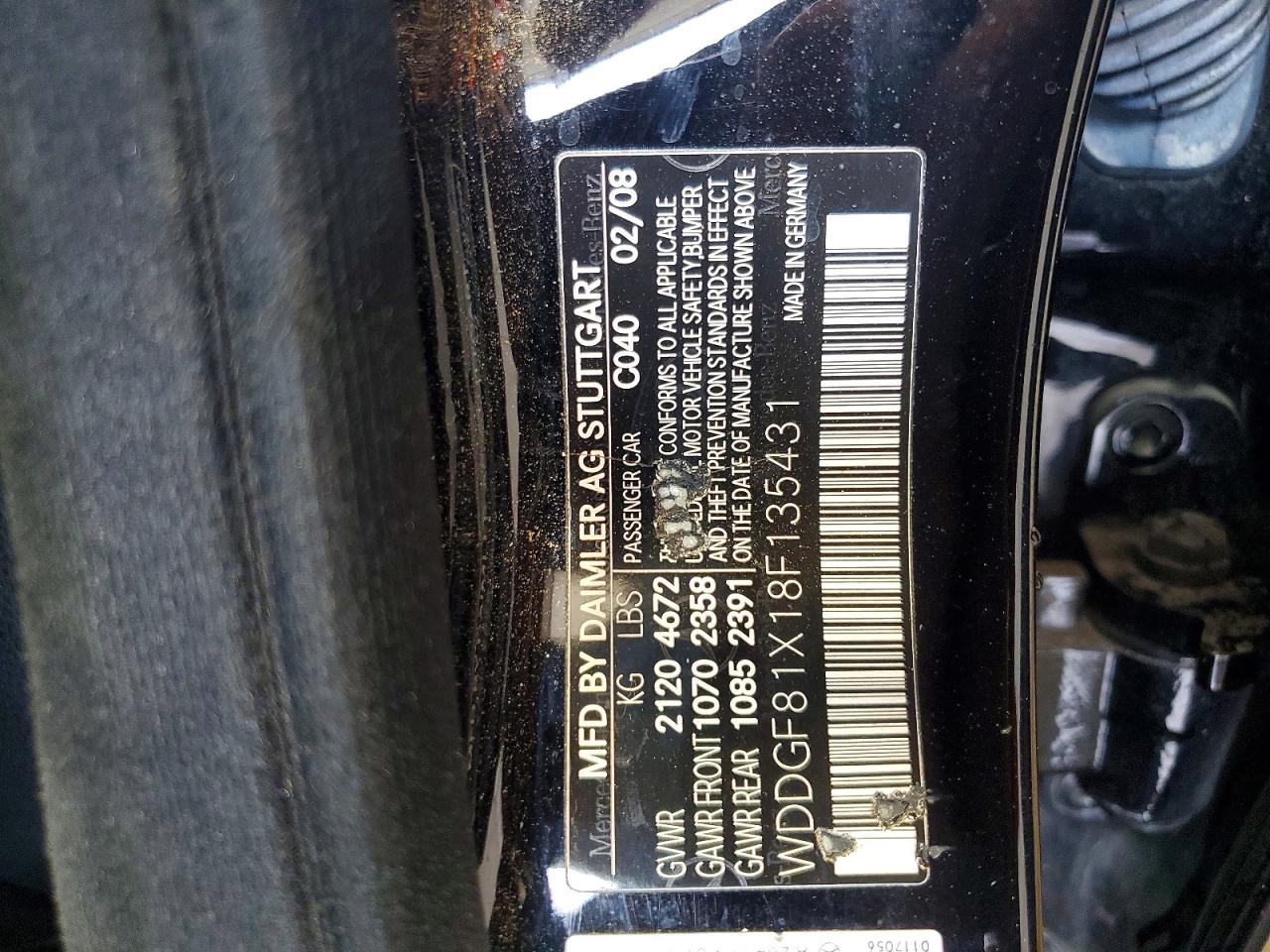2008 Mercedes-benz C 300 4matic Black vin: WDDGF81X18F135431