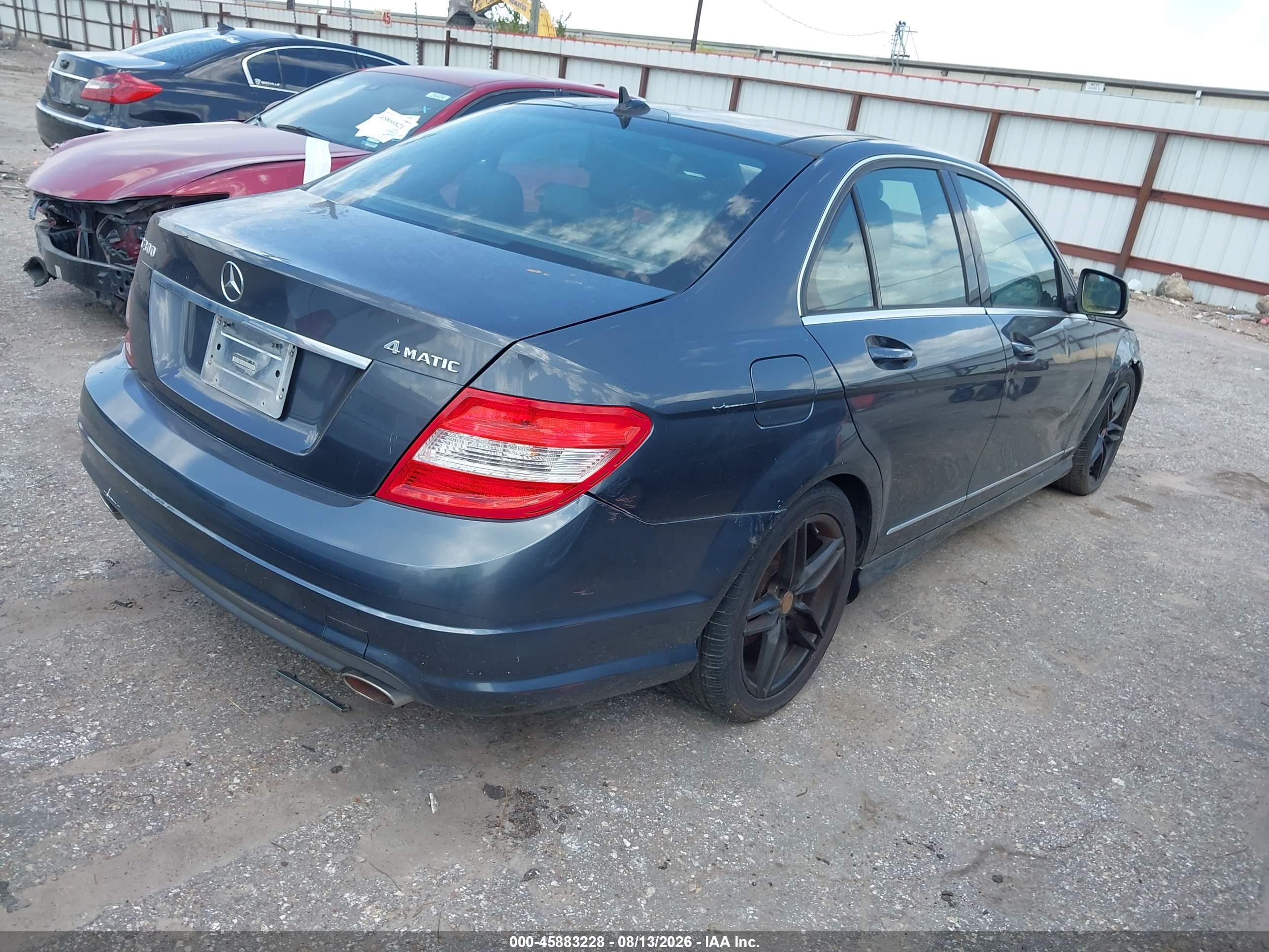 2009 Mercedes-benz C 300 Luxury 4matic/sport 4matic Gray vin: WDDGF81X19F210565