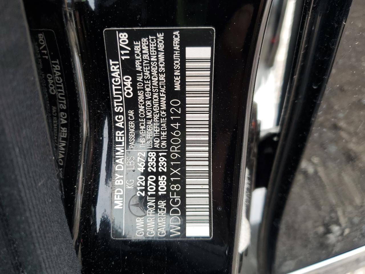 2009 Mercedes-benz C 300 4matic Black vin: WDDGF81X19R064120
