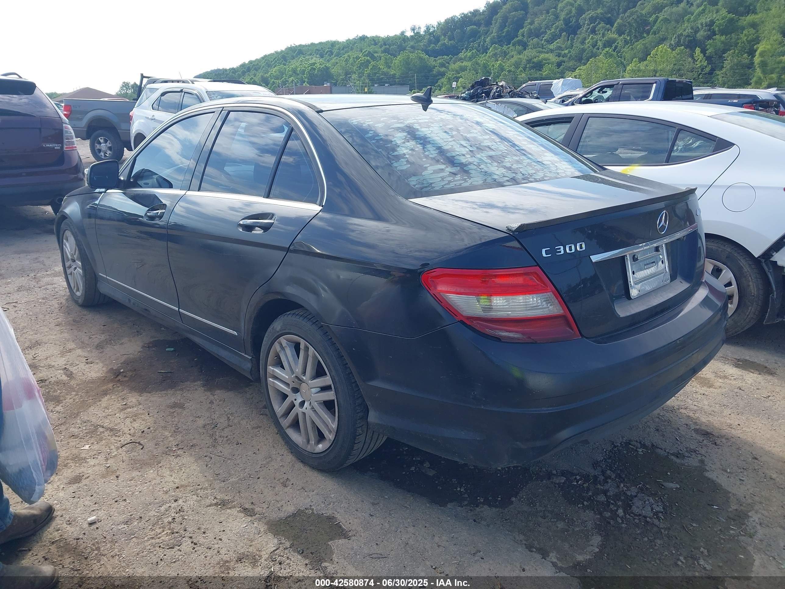 2009 Mercedes-benz C 300 Luxury 4matic/sport 4matic Black vin: WDDGF81X19R078261