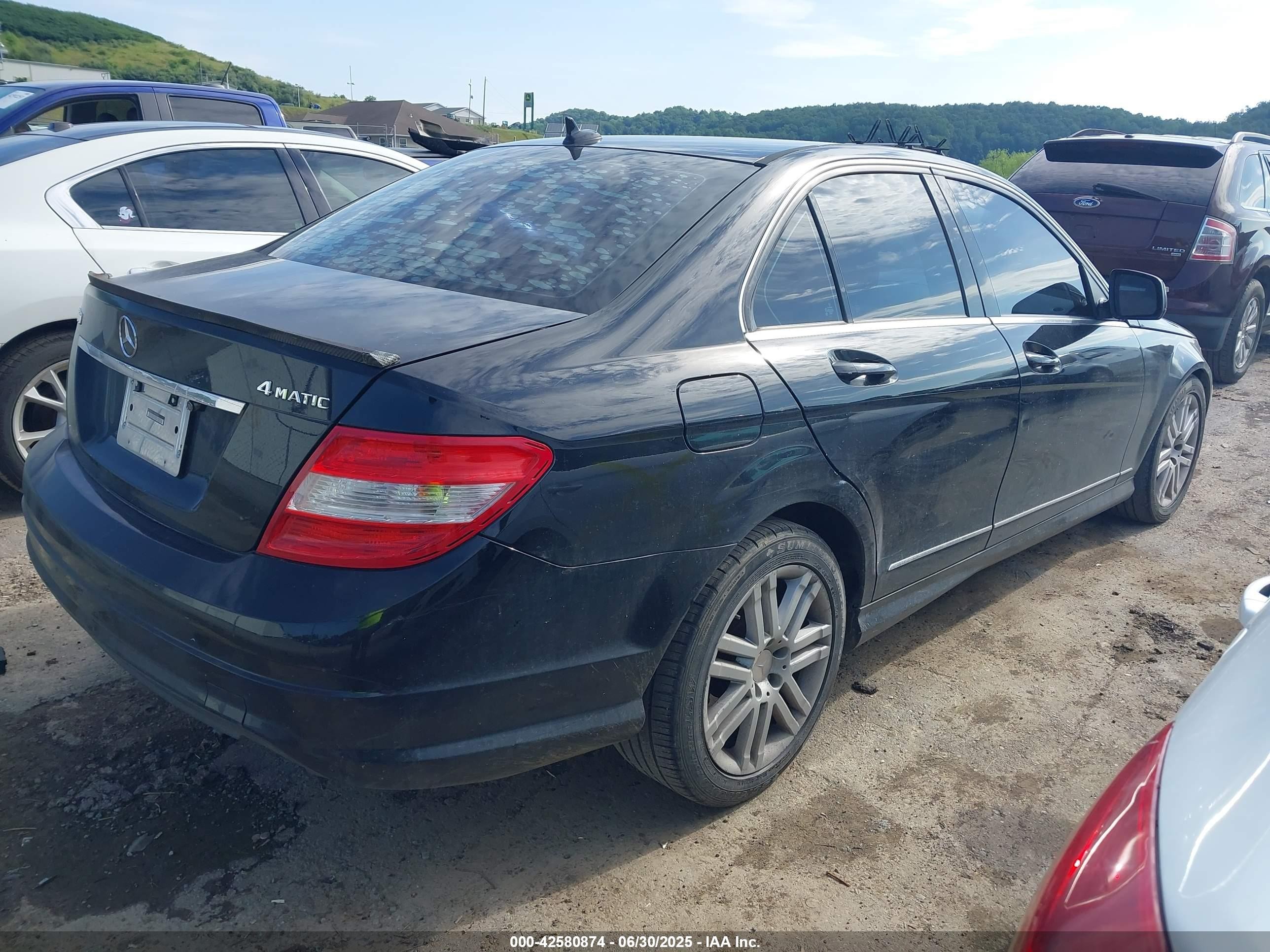 2009 Mercedes-benz C 300 Luxury 4matic/sport 4matic Black vin: WDDGF81X19R078261
