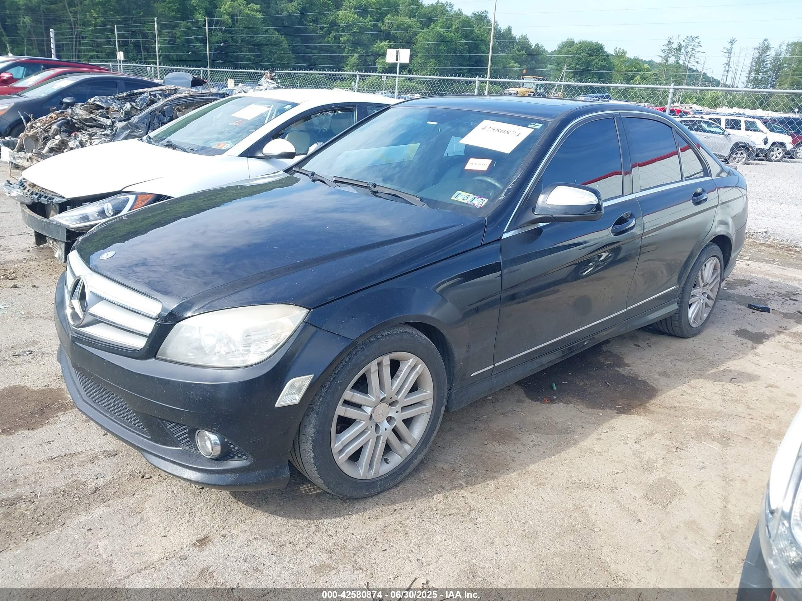2009 Mercedes-benz C 300 Luxury 4matic/sport 4matic Black vin: WDDGF81X19R078261