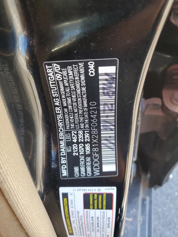 2008 Mercedes Benz C 300 4matic Black vin: WDDGF81X28F064210