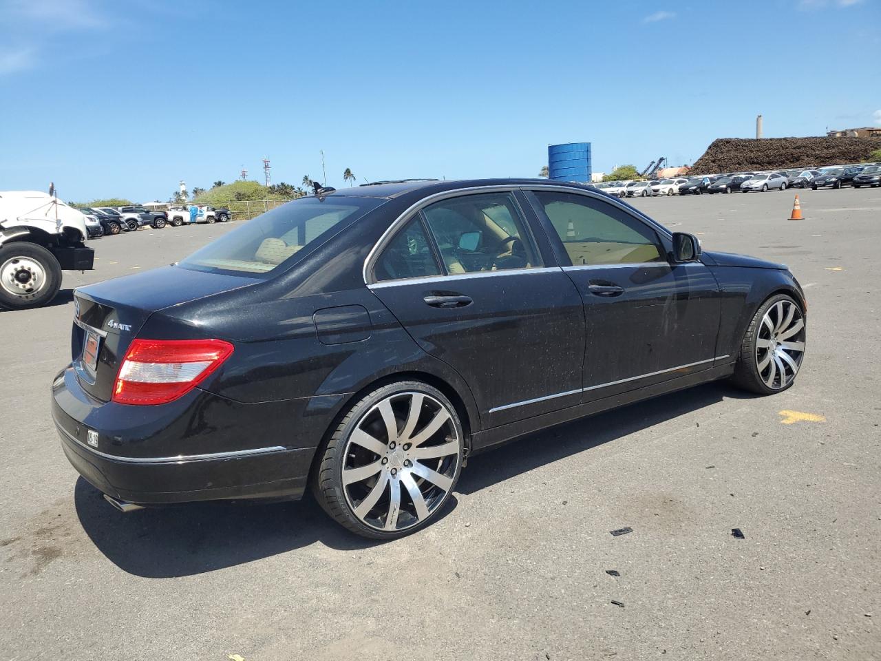 2008 Mercedes Benz C 300 4matic Black vin: WDDGF81X28F064210