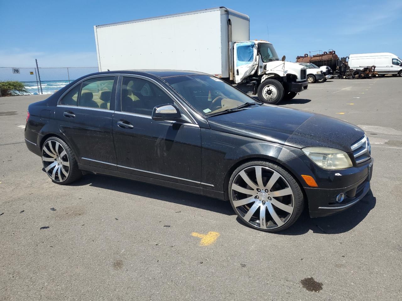2008 Mercedes Benz C 300 4matic Black vin: WDDGF81X28F064210