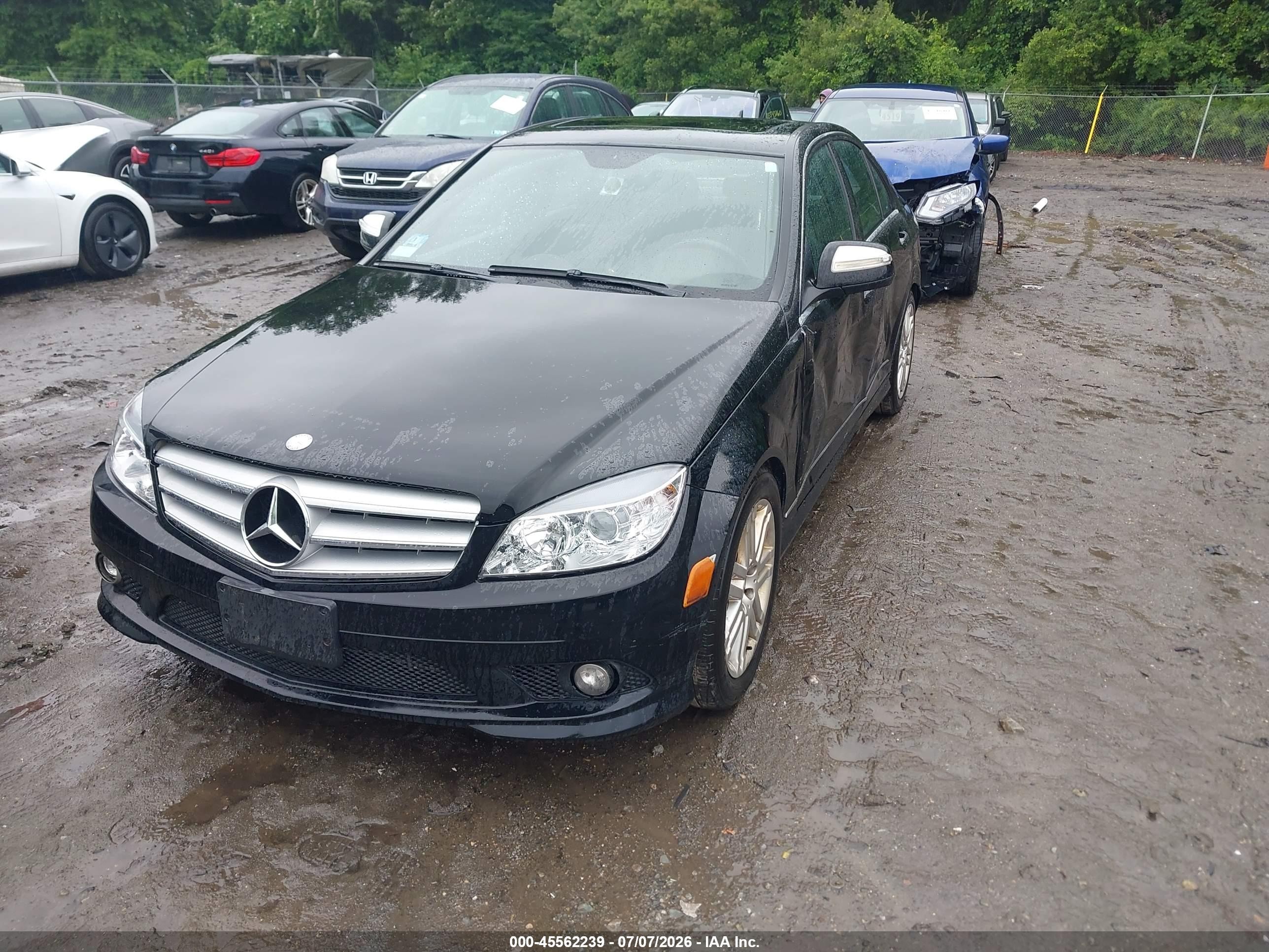2009 Mercedes-benz C 300 Sport 4matic Black vin: WDDGF81X29F201731