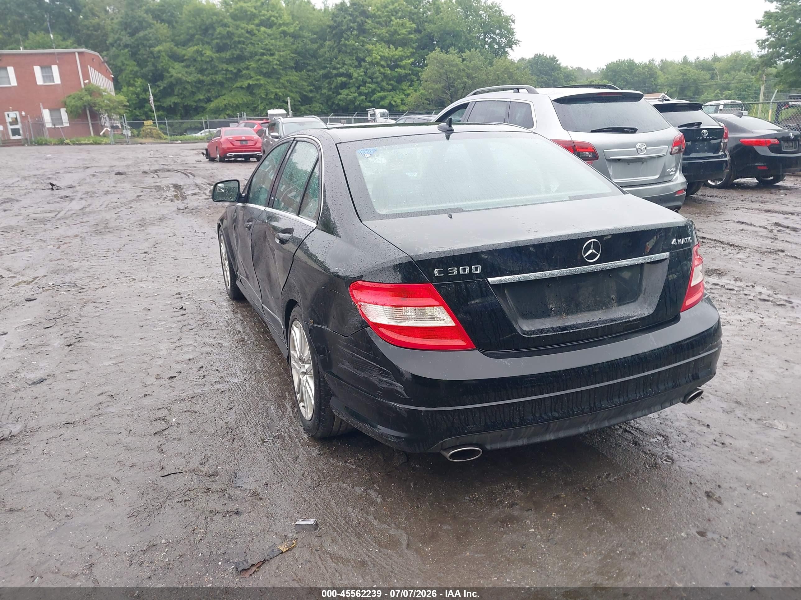 2009 Mercedes-benz C 300 Sport 4matic Black vin: WDDGF81X29F201731